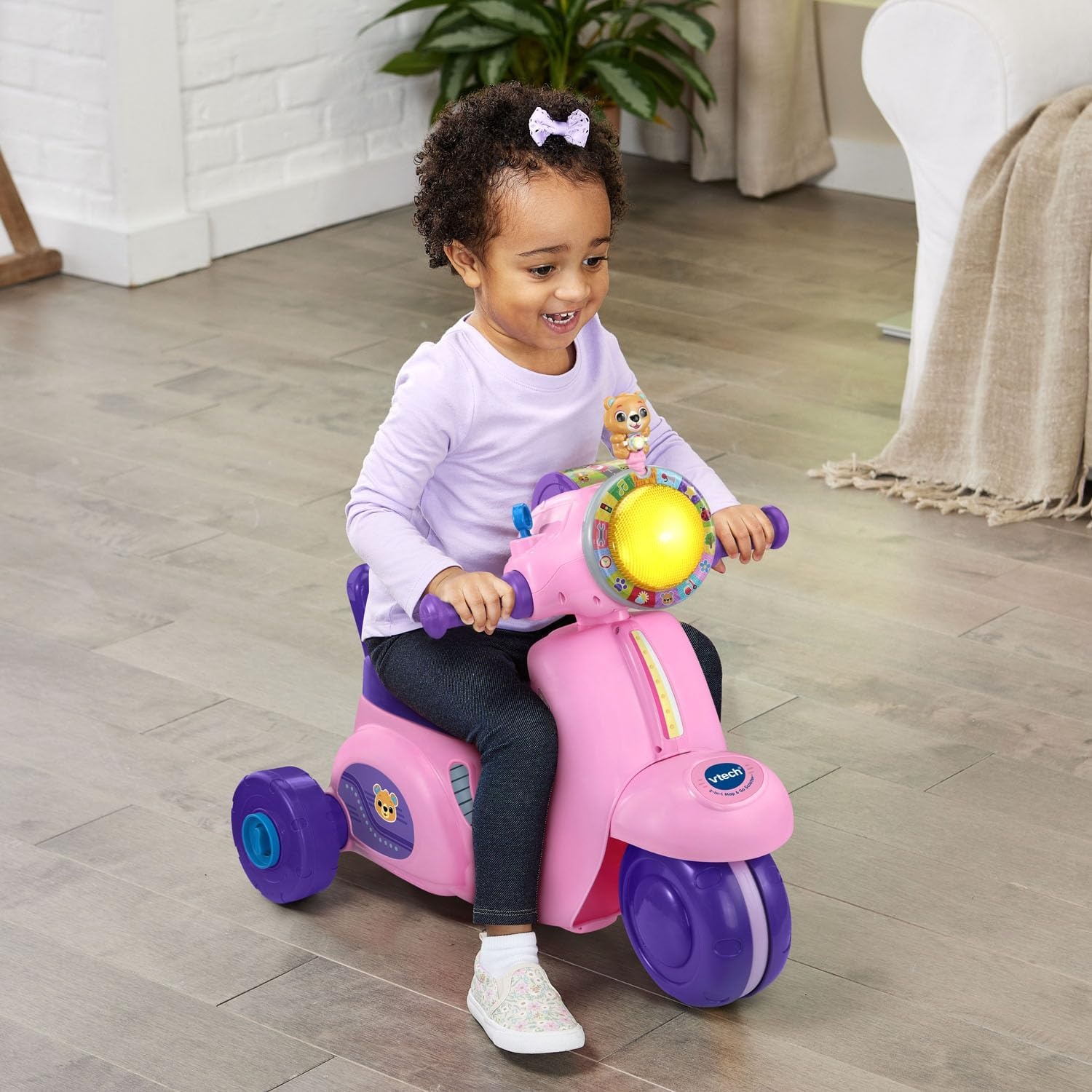 image:imageVTech 2in1 Map and Go Scooter for Toddlers PinkPink