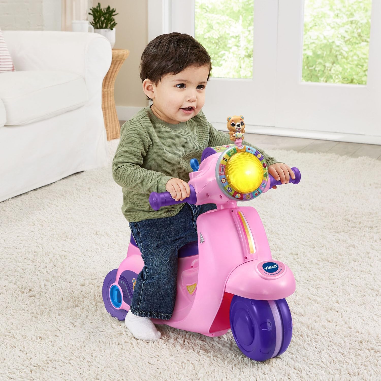 image:imageVTech 2in1 Map and Go Scooter for Toddlers PinkPink