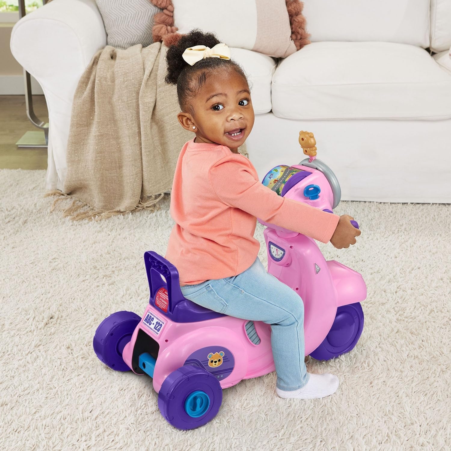 image:imageVTech 2in1 Map and Go Scooter for Toddlers PinkPink