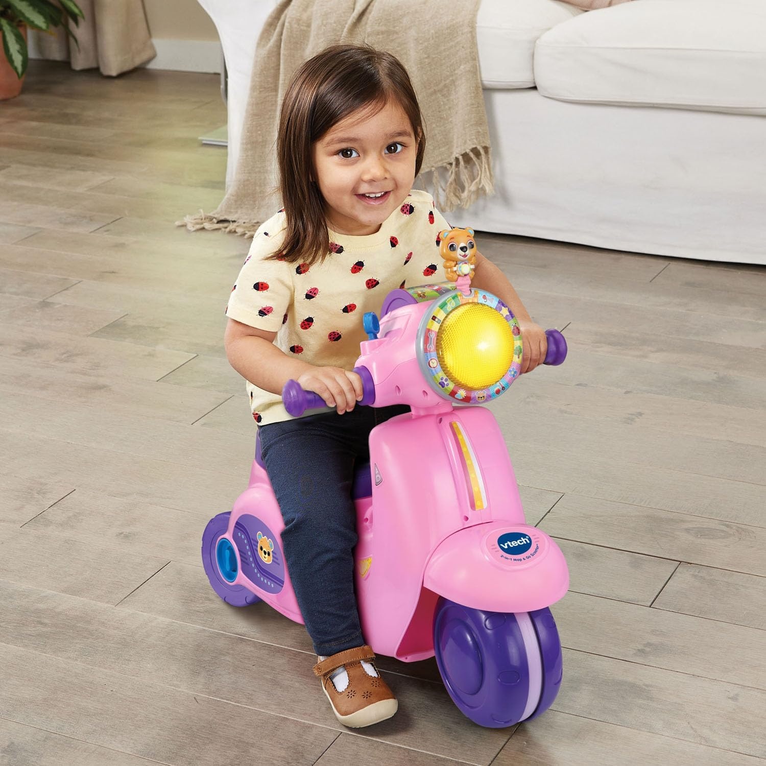 image:imageVTech 2in1 Map and Go Scooter for Toddlers PinkPink