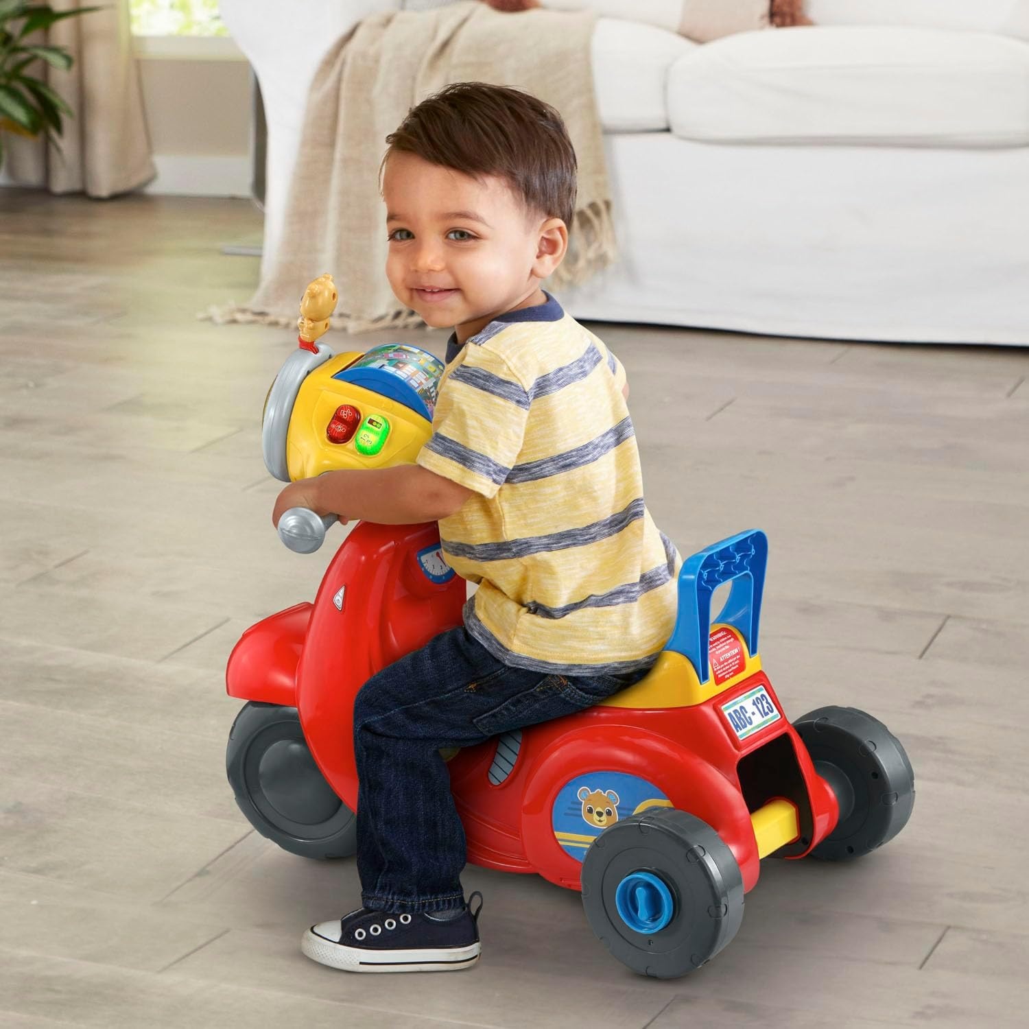 image:imageVTech 2in1 Map and Go Scooter for Toddlers PinkRed