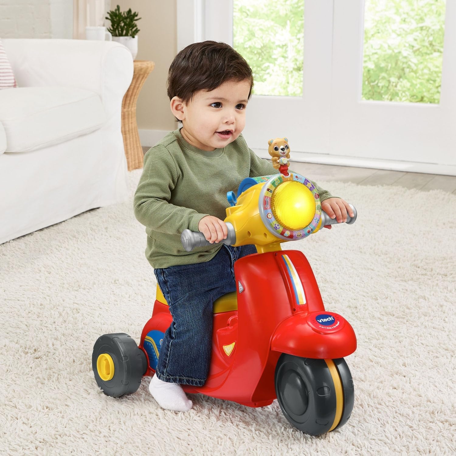 image:imageVTech 2in1 Map and Go Scooter for Toddlers PinkRed
