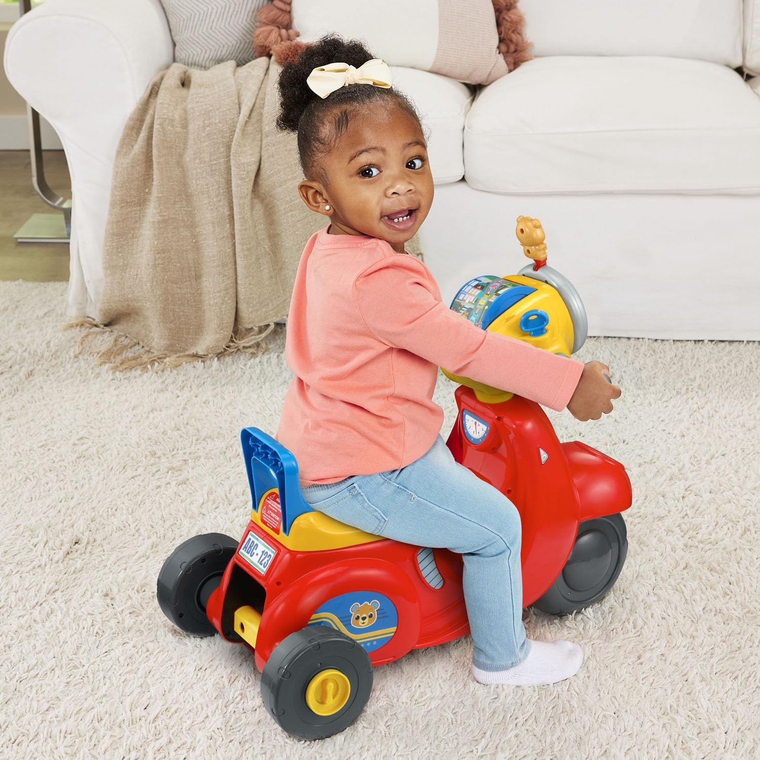 image:imageVTech 2in1 Map and Go Scooter for Toddlers PinkRed