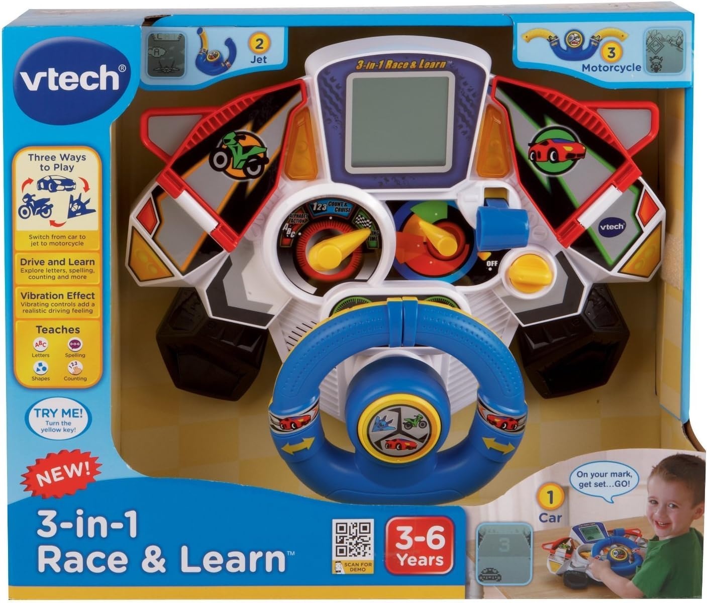 image:imageVTech 3in1 Race and Learn Blue