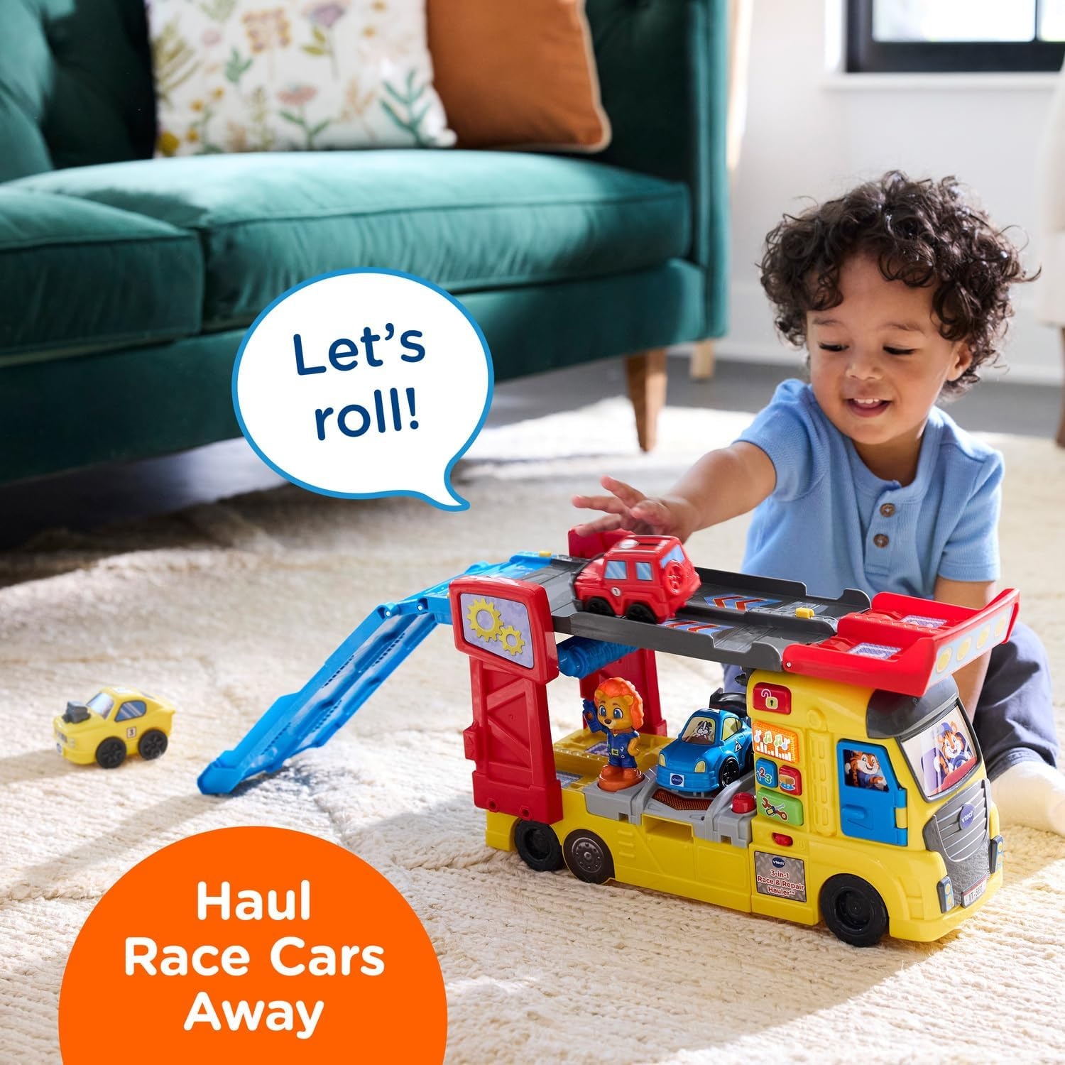 image:imageVTech 3in1 Race and Repair Hauler Interactive Toddler Toy