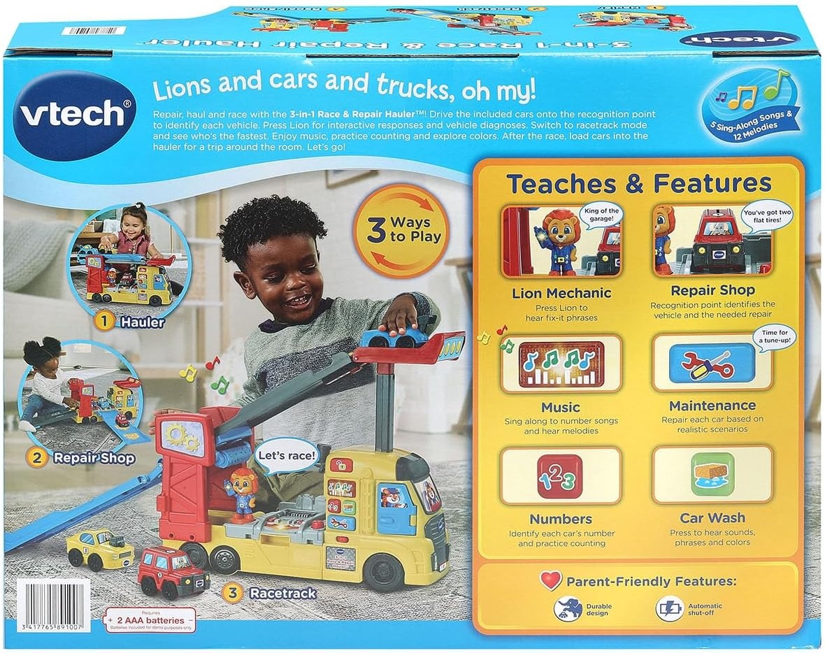 image:imageVTech 3in1 Race and Repair Hauler Interactive Toddler Toy