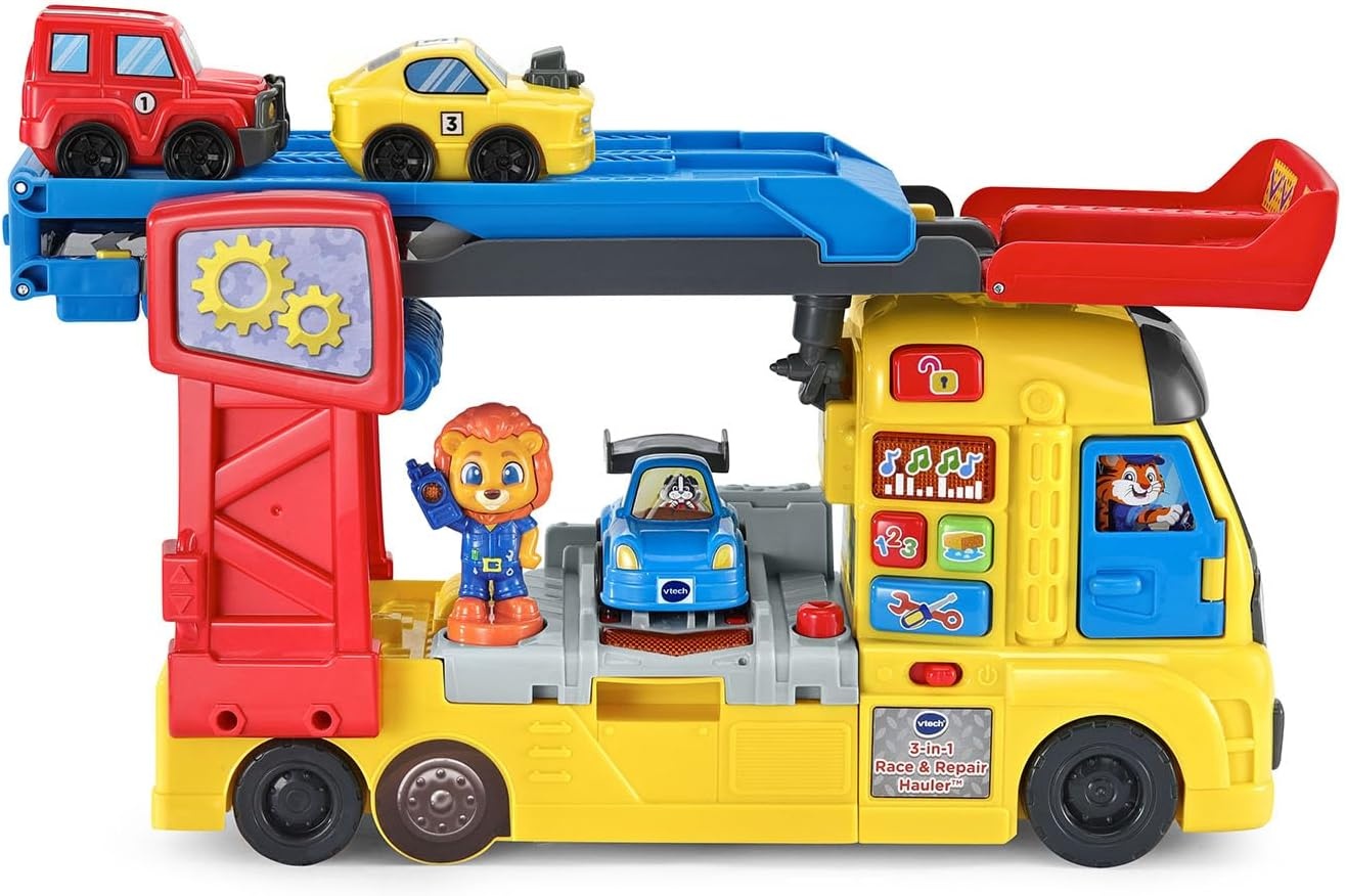 image:imageVTech 3in1 Race and Repair Hauler Interactive Toddler Toy