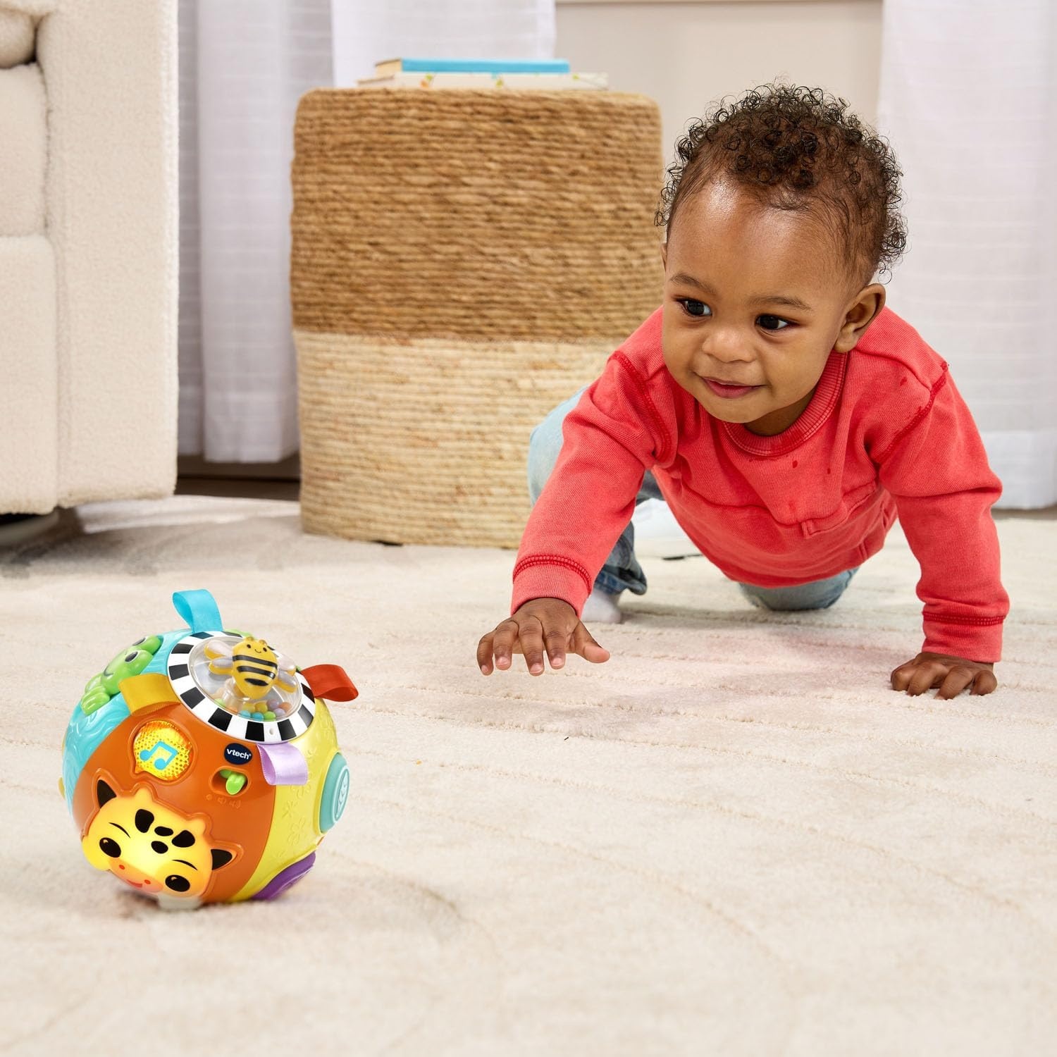 image:imageVTech Baby OntheMoove Activity Ball with Textures PinkOrange