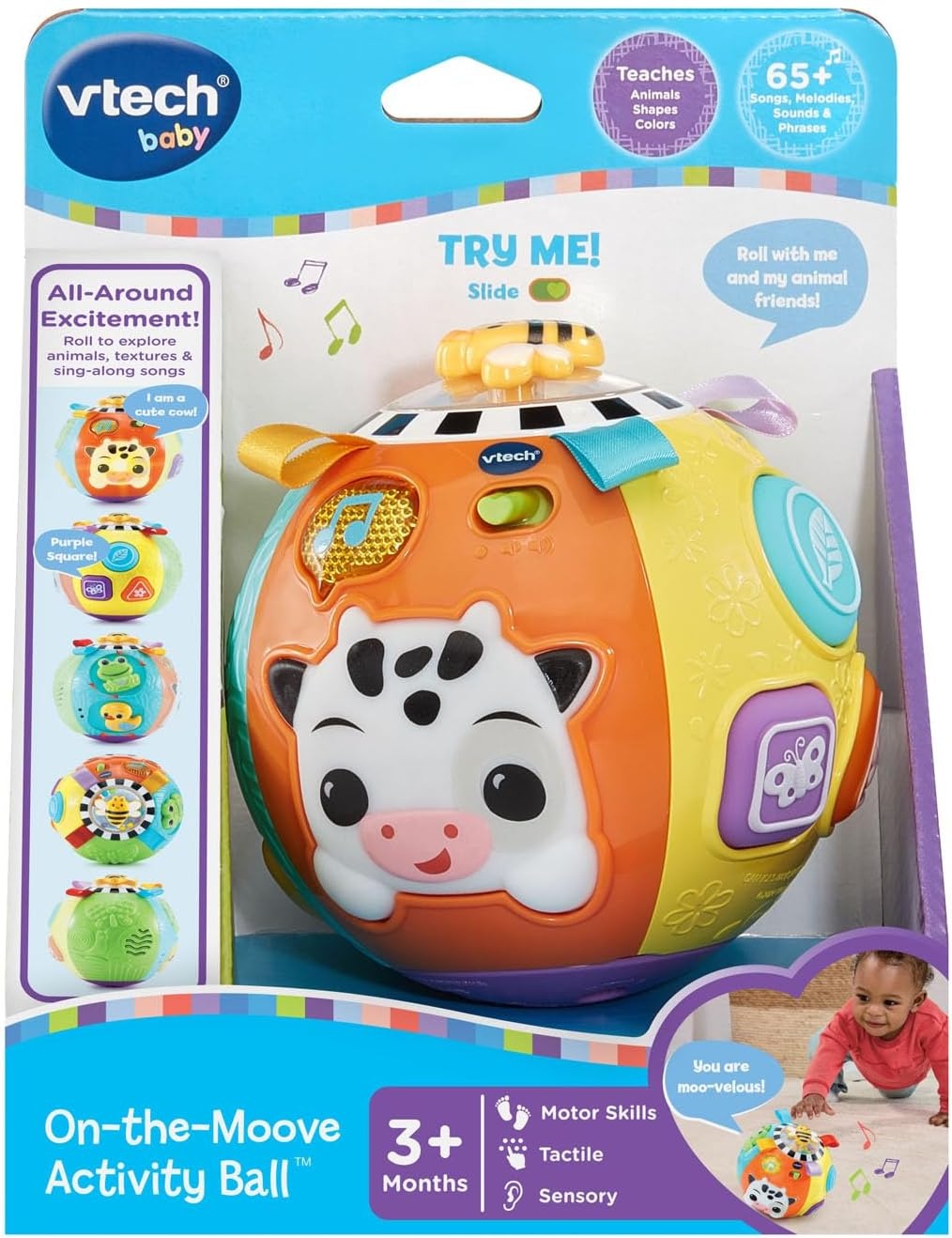 image:imageVTech Baby OntheMoove Activity Ball with Textures PinkOrange