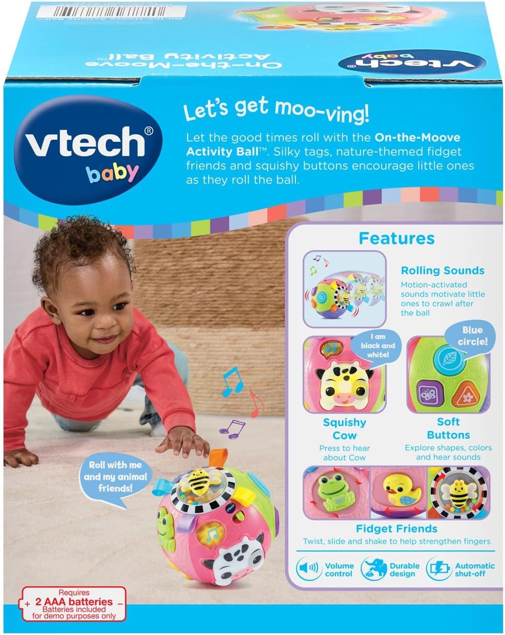 image:imageVTech Baby OntheMoove Activity Ball with Textures PinkPink
