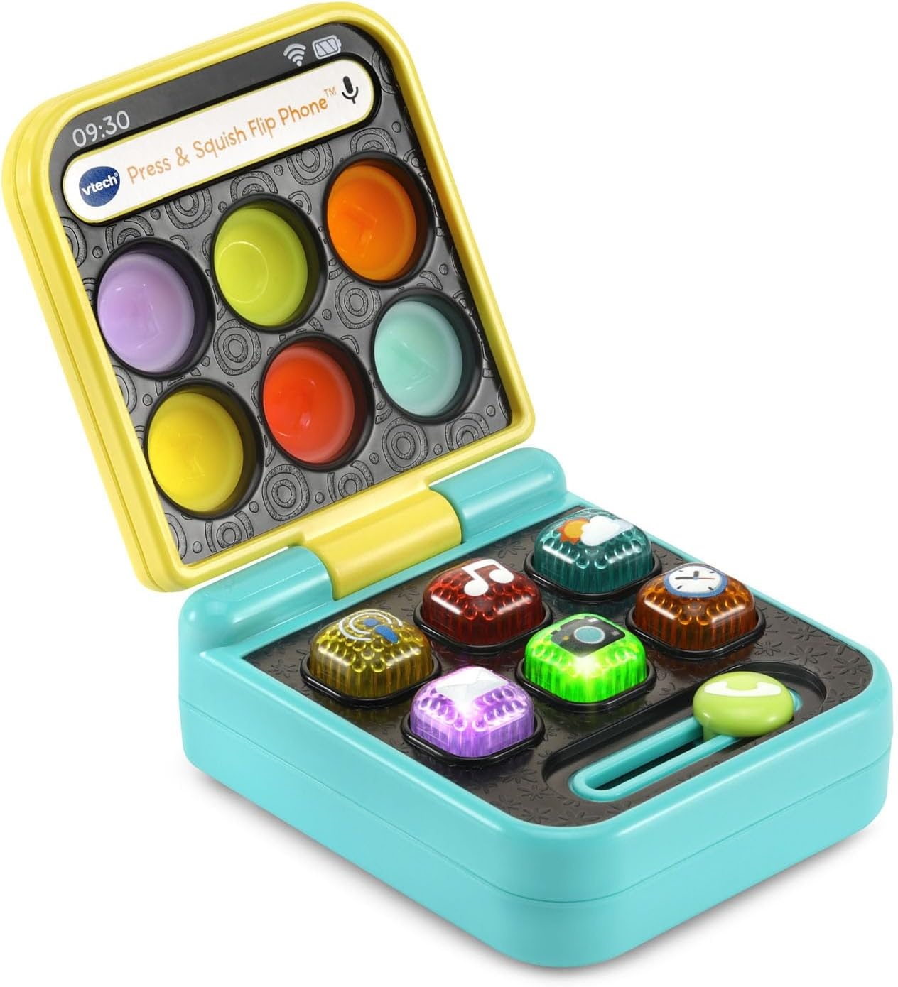 image:imageVTech Baby Press and Squish Flip Phone Toy with Lightup Popping Buttons