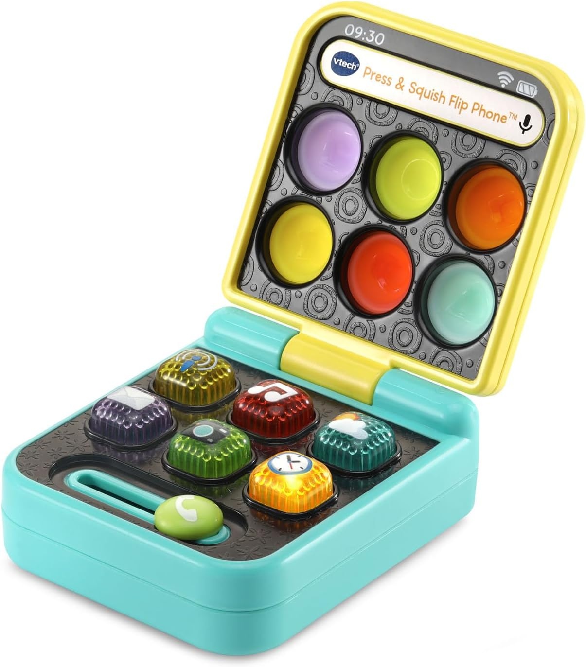 image:imageVTech Baby Press and Squish Flip Phone Toy with Lightup Popping Buttons