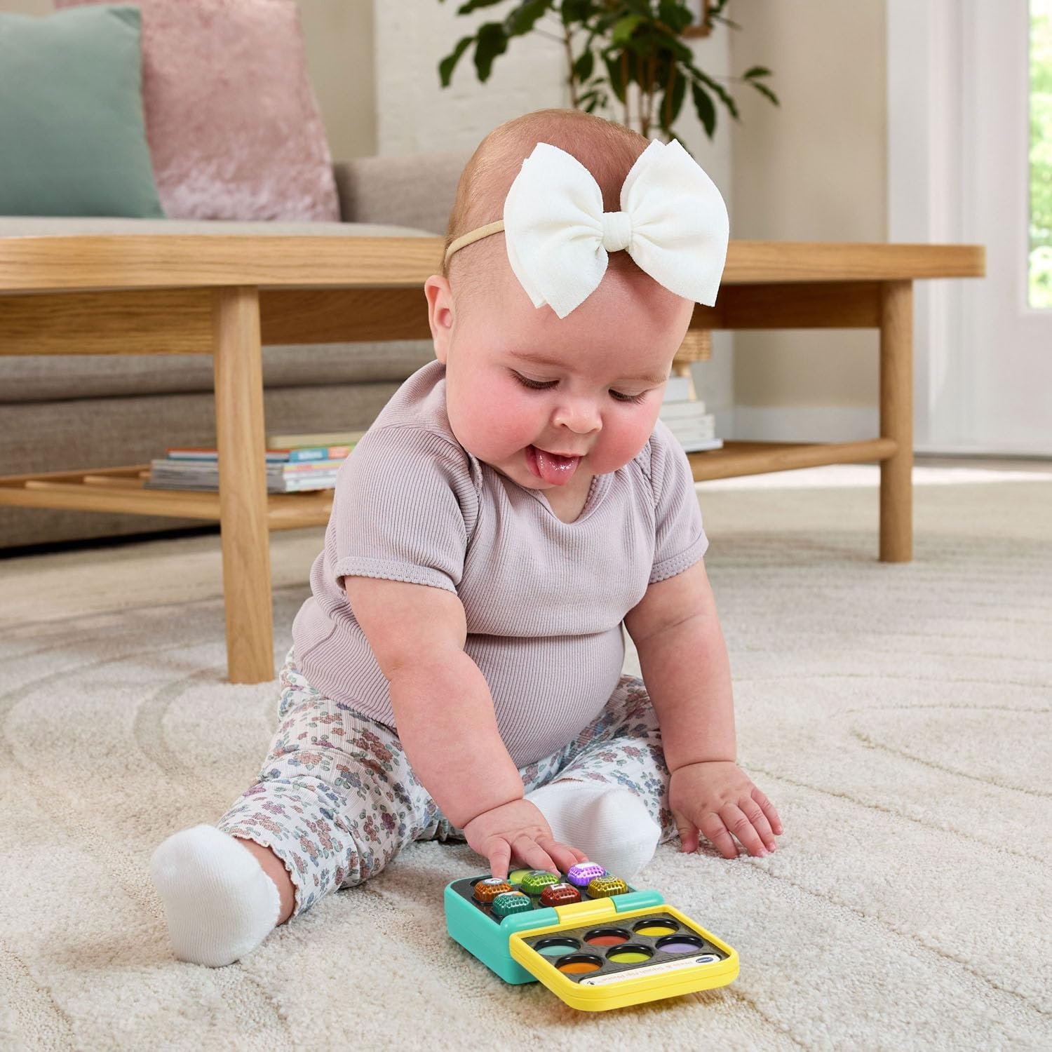 image:imageVTech Baby Press and Squish Flip Phone Toy with Lightup Popping Buttons