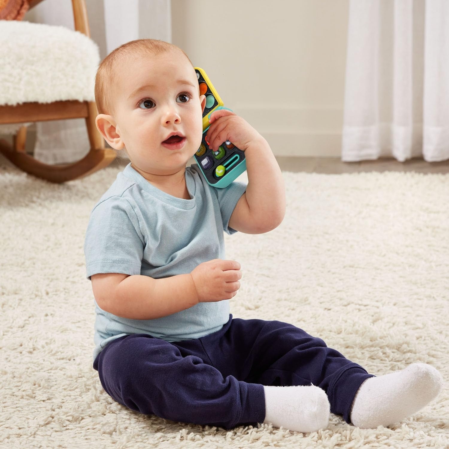image:imageVTech Baby Press and Squish Flip Phone Toy with Lightup Popping Buttons