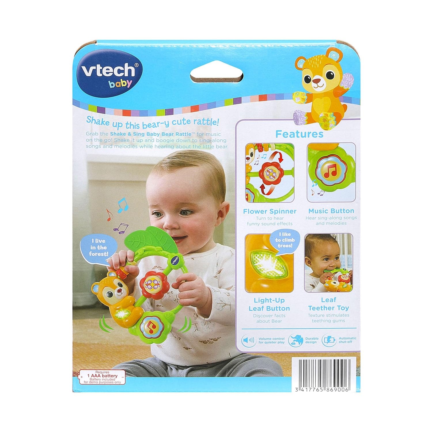 image:imageVTech Baby Shake and Sing Baby Bear Rattle and Teether Toy