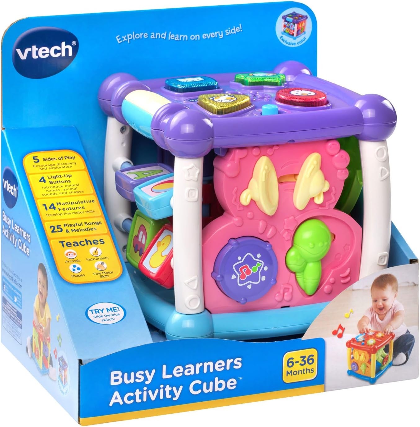 image:imageVTech Busy Learners Activity Cube PurplePurple