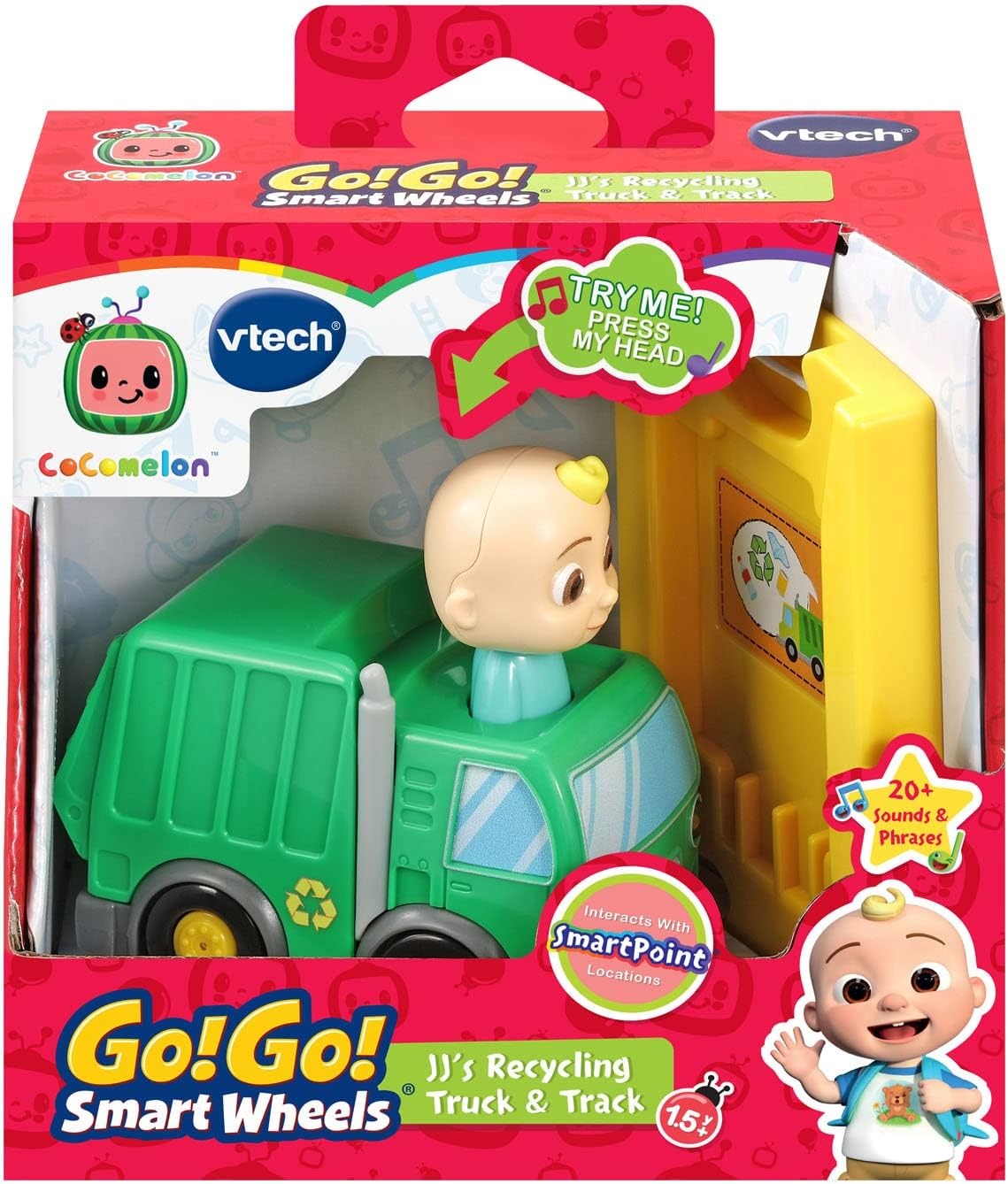 image:imageVTech CoCoMelon Go Go Smart Wheels JJs Recycling Truck and TrackJJs Recycling Truck and Track
