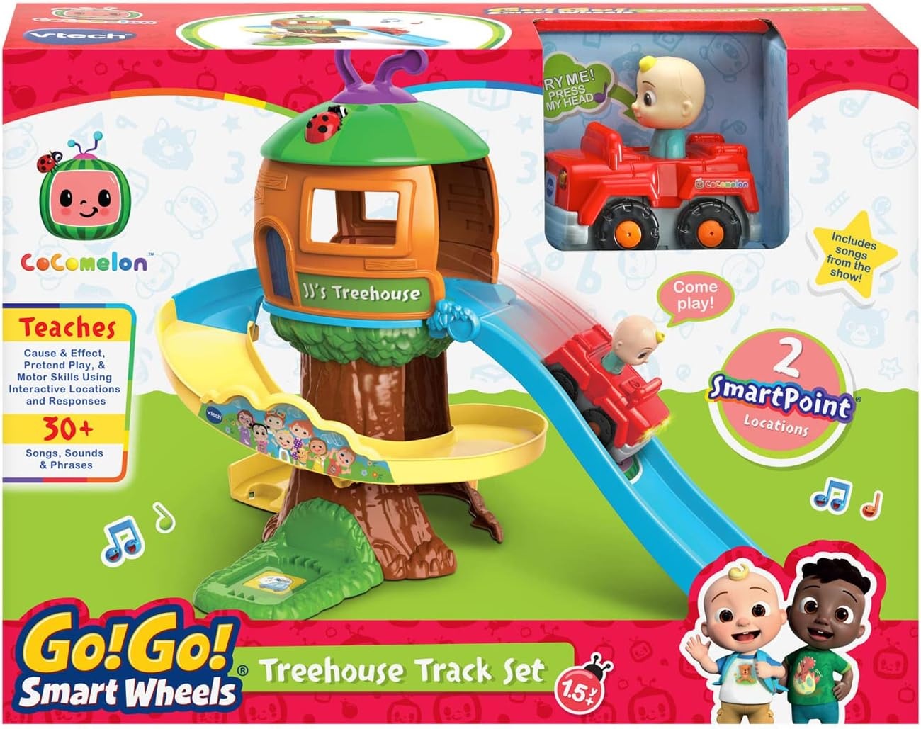 image:imageVTech CoCoMelon Go Go Smart Wheels Treehouse Track Set