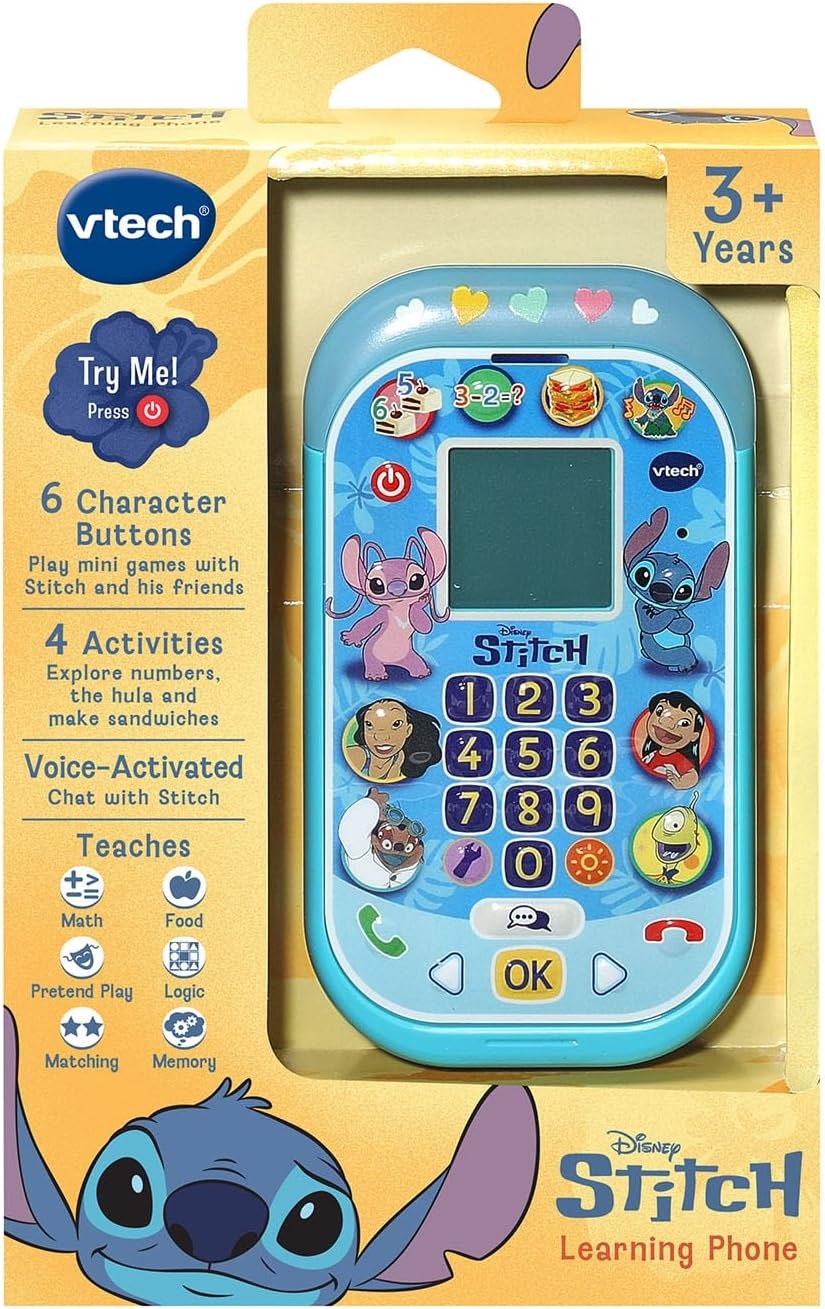 image:imageVTech Disney Stitch Learning Phone with Four Activities