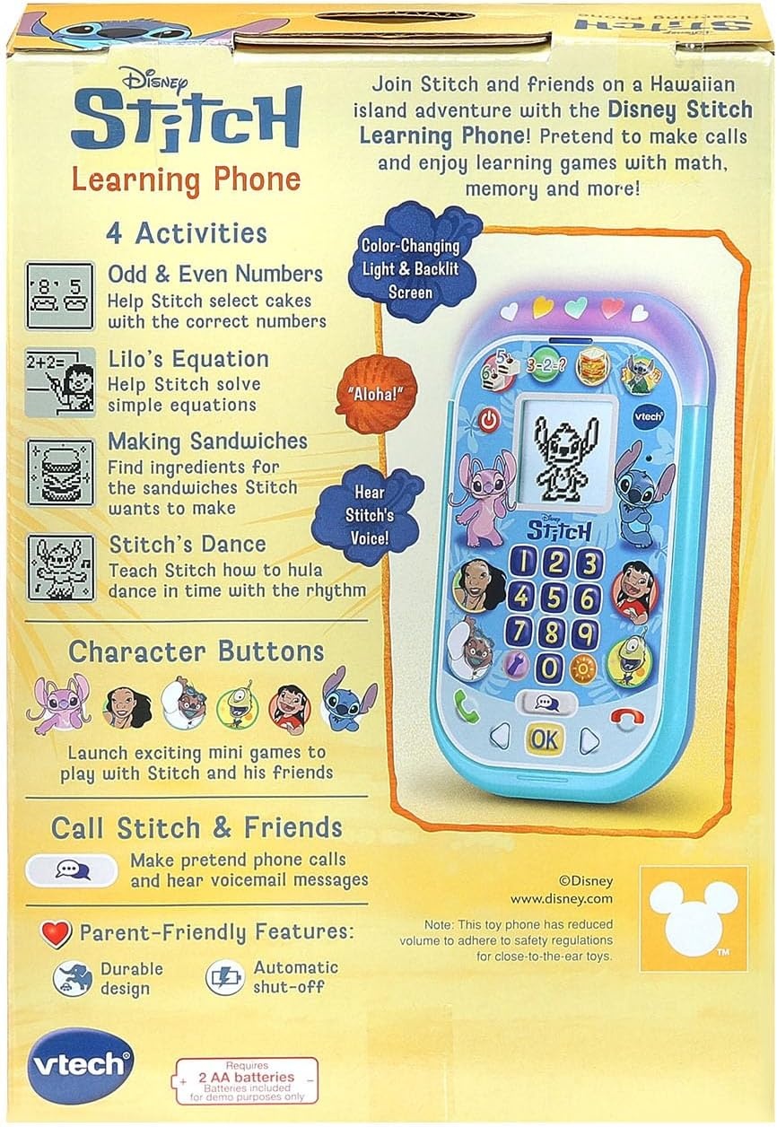 image:imageVTech Disney Stitch Learning Phone with Four Activities