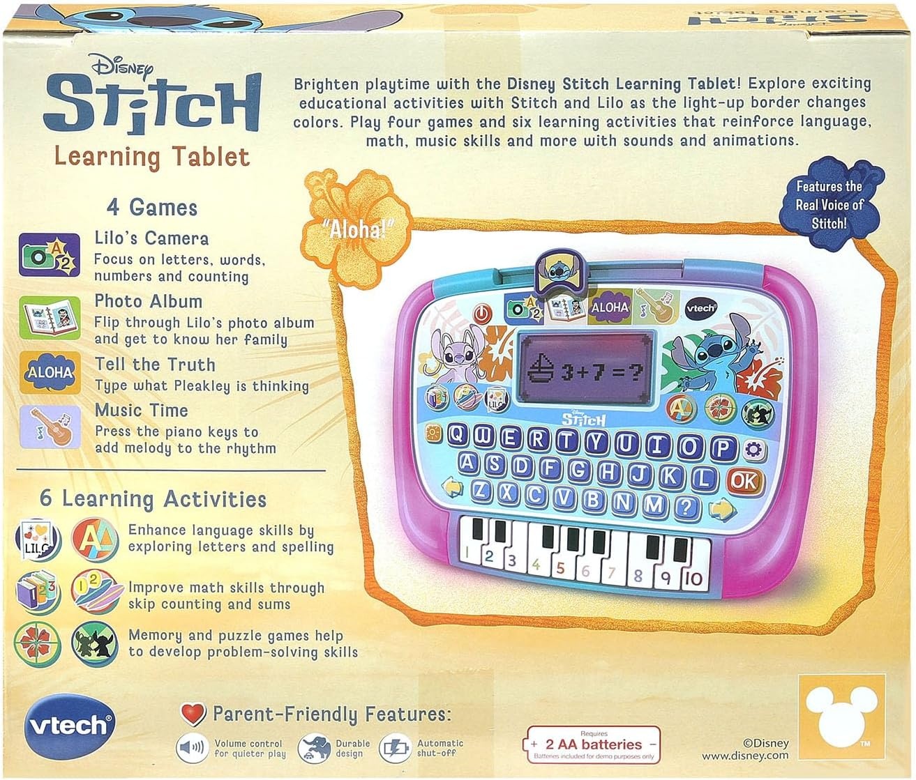 image:imageVTech Disney Stitch Learning Tablet Toy for Age 3 and up