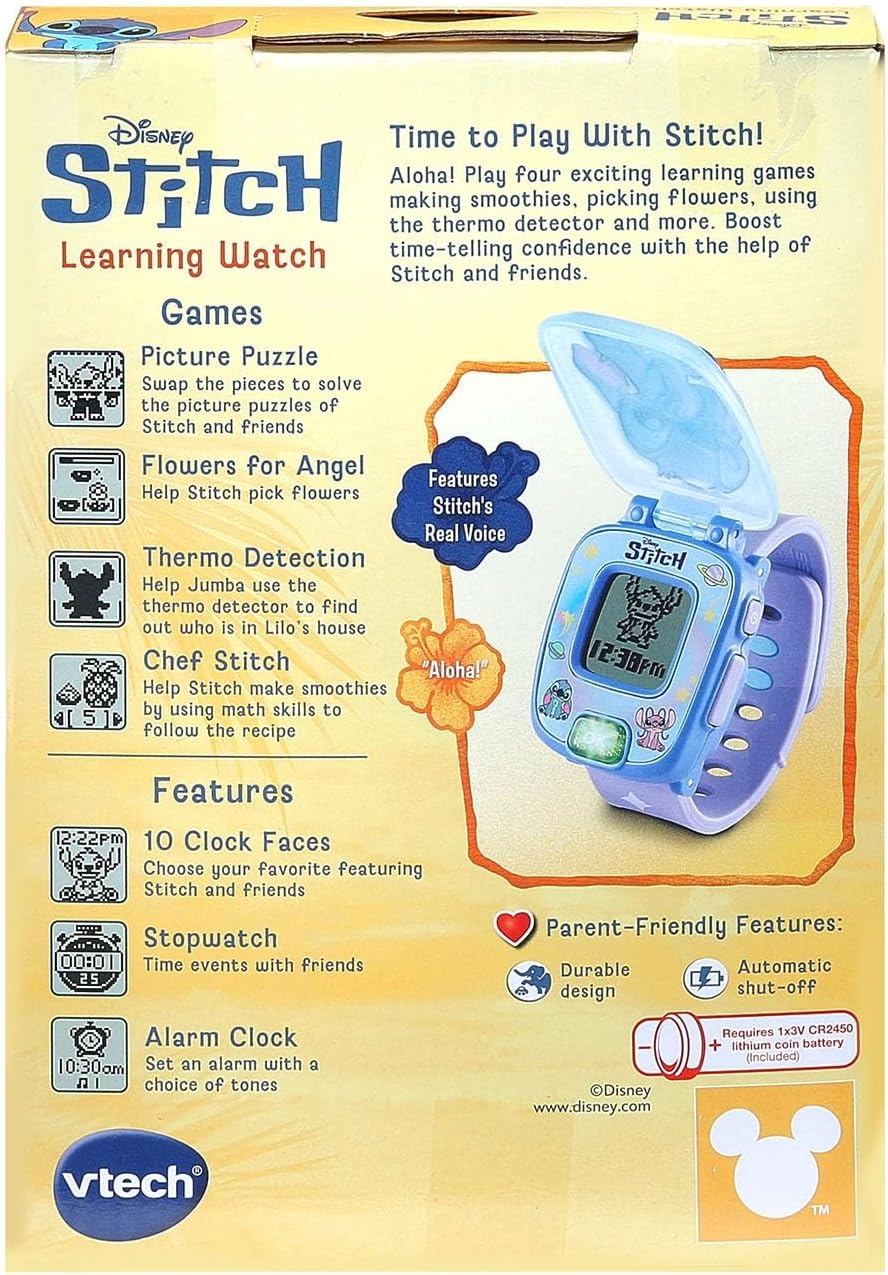 image:imageVTech Disney Stitch Learning Watch with Four Learning Games