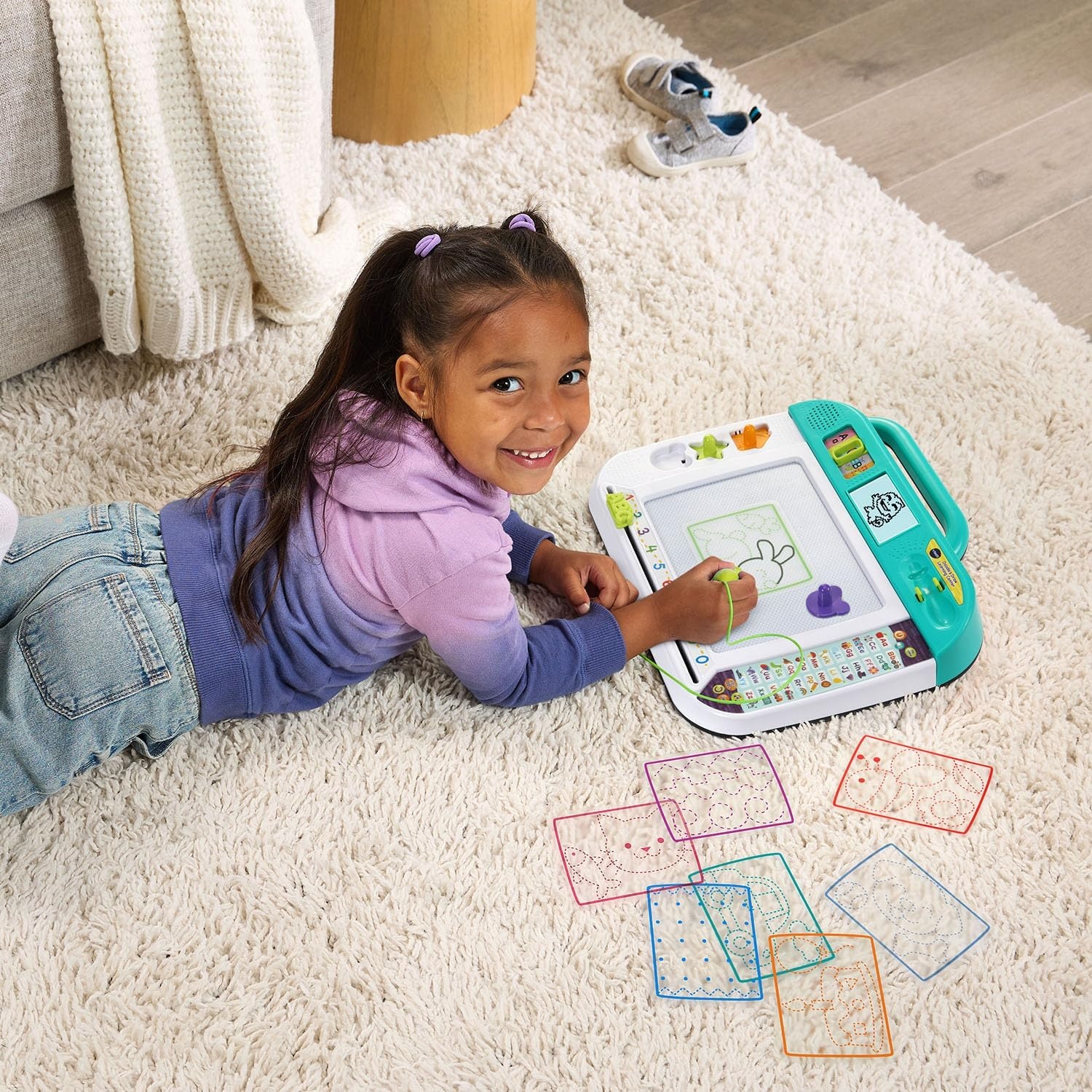 image:imageVTech Doodle and Draw Learning Center with Stencils and Stamps for Kids