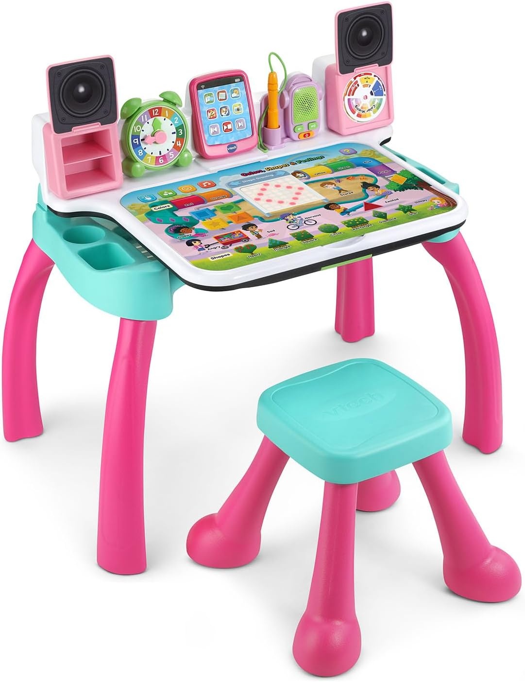 image:imageVTech Explore and Write Deluxe Activity Desk Frustration Free Packaging BluePink