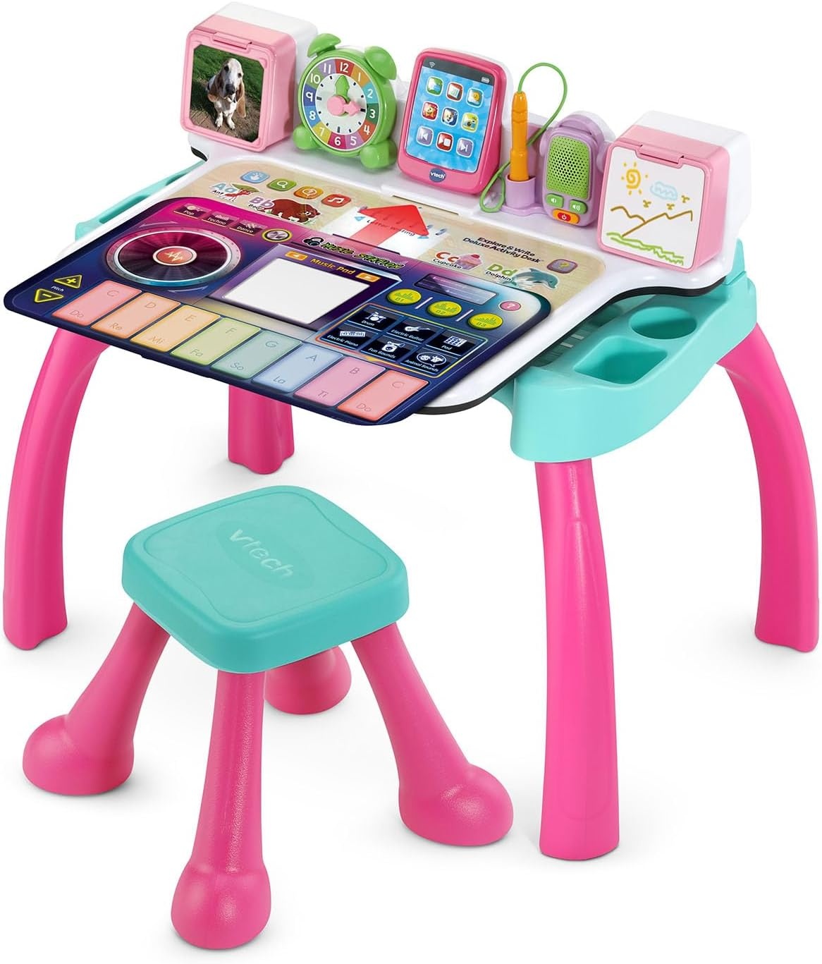image:imageVTech Explore and Write Deluxe Activity Desk Frustration Free Packaging BluePink
