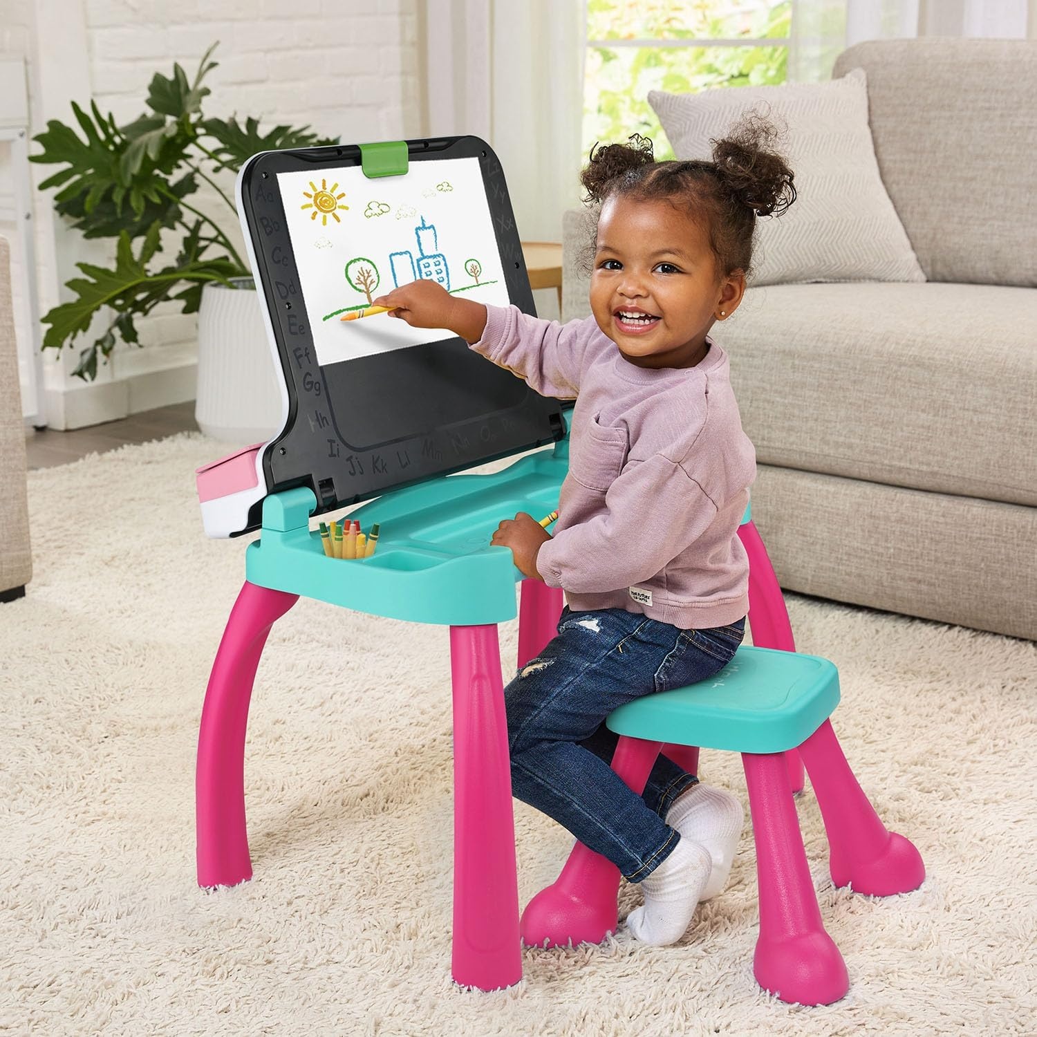 image:imageVTech Explore and Write Deluxe Activity Desk Frustration Free Packaging BluePink