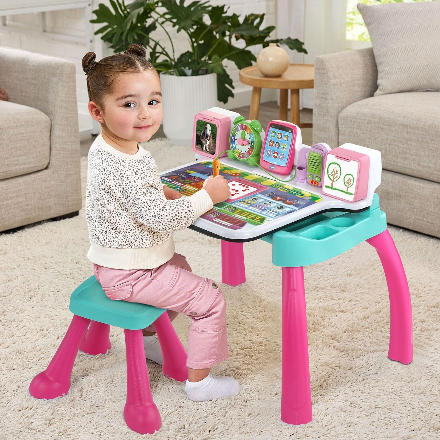 image:imageVTech Explore and Write Deluxe Activity Desk Frustration Free Packaging BluePink