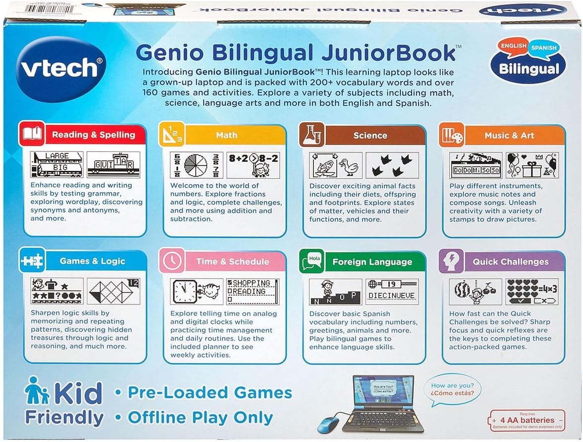 image:imageVTech Genio Bilingual JuniorBook Learning Laptop for Kids