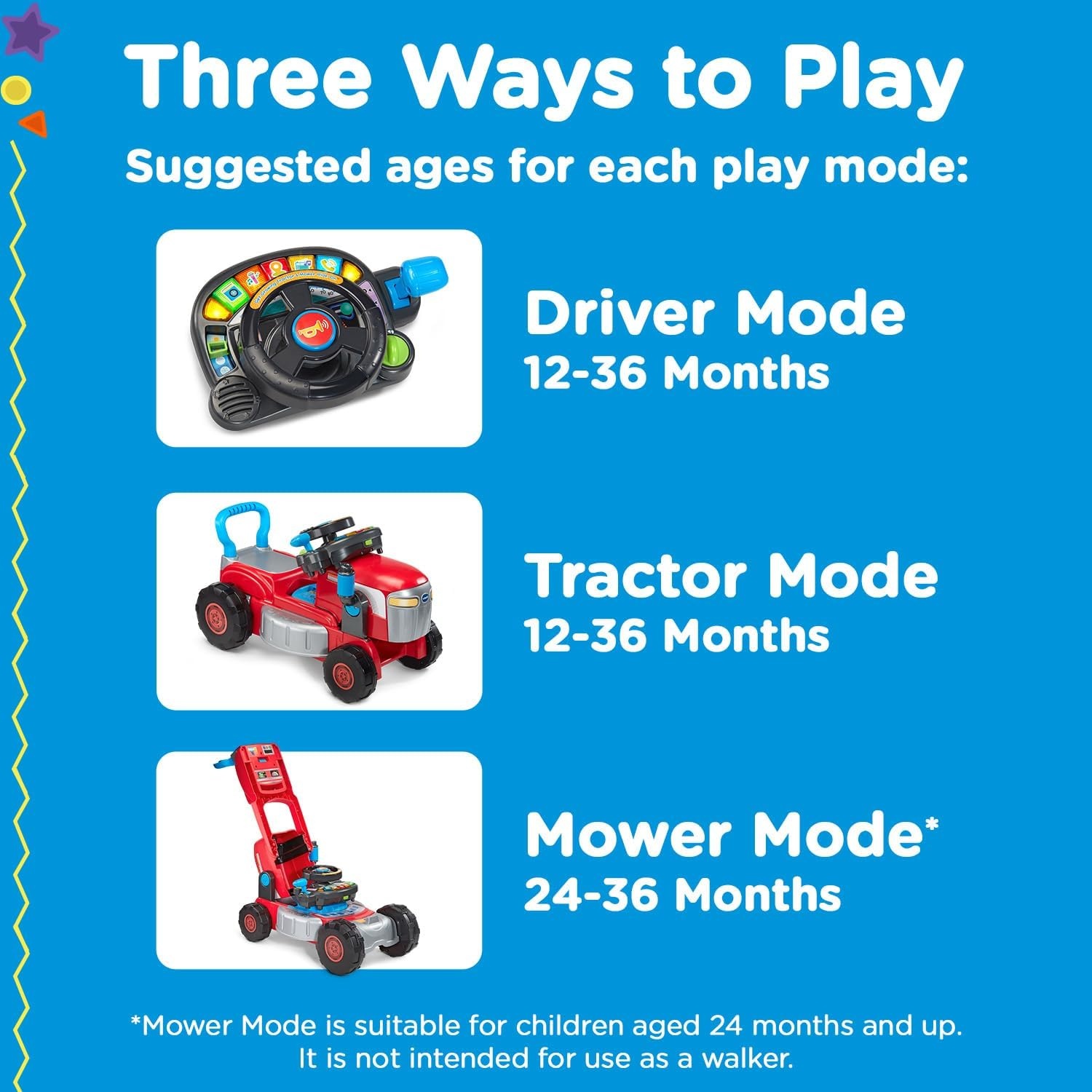 image:imageVTech Get Growing Tractor and Mower RideOn