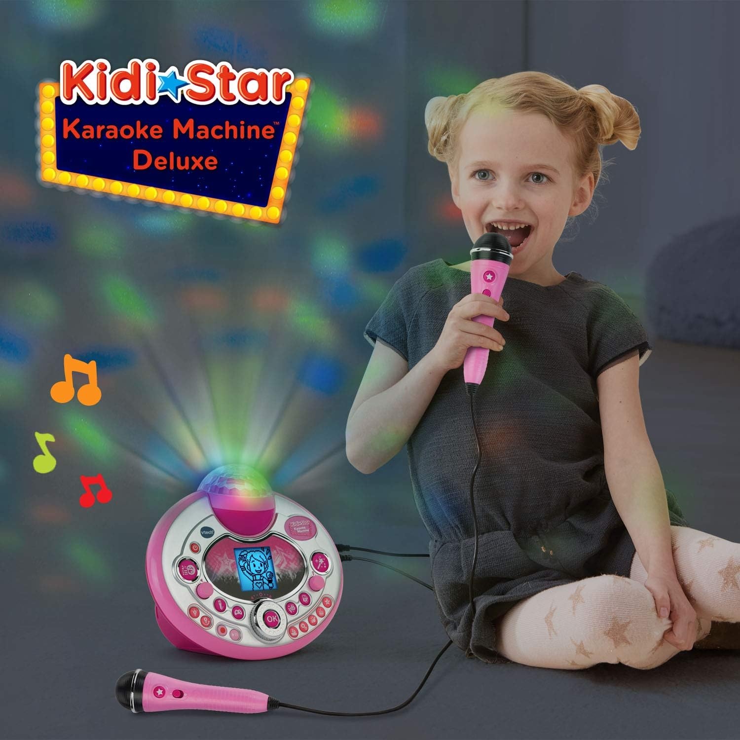 image:imageVTech Kidi Star Karaoke Machine Deluxe 2 Microphones with AC Adapter PinkPink
