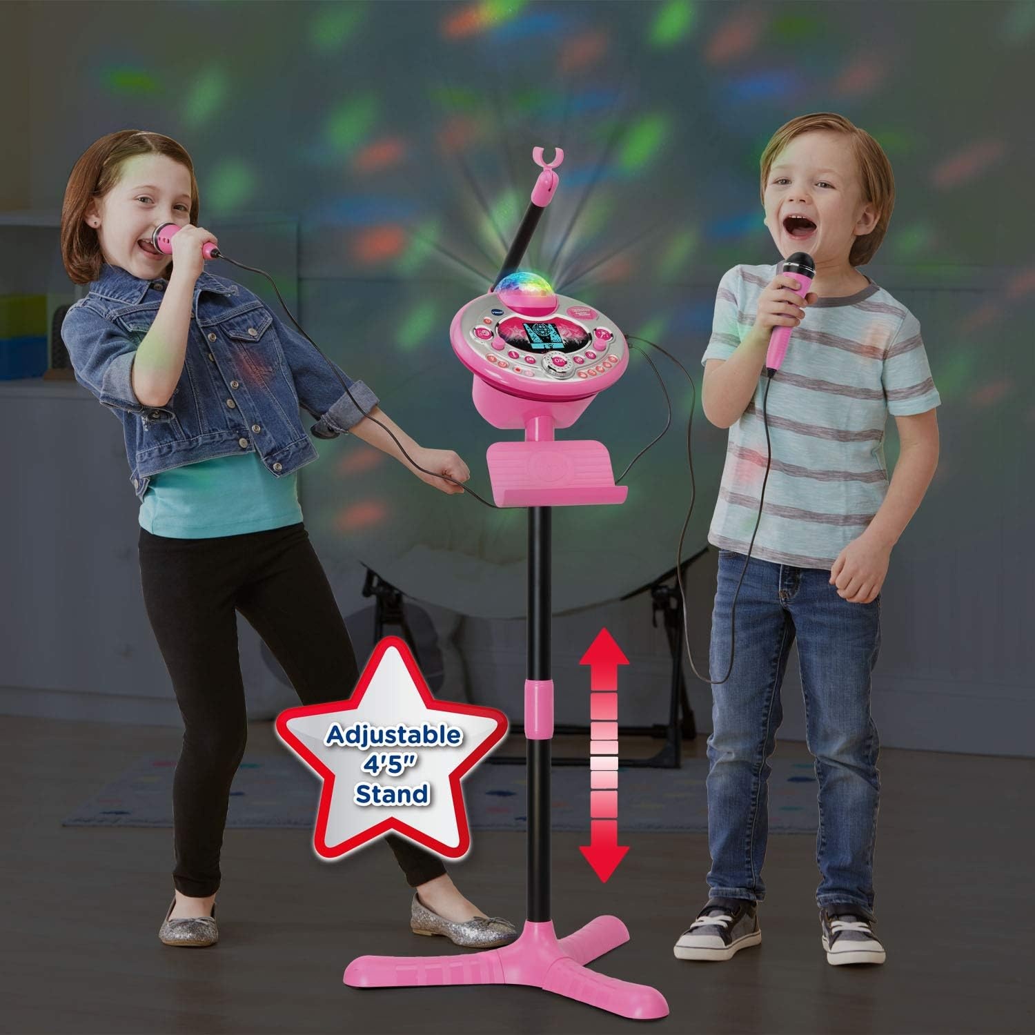 image:imageVTech Kidi Star Karaoke Machine Deluxe 2 Microphones with AC Adapter PinkPink