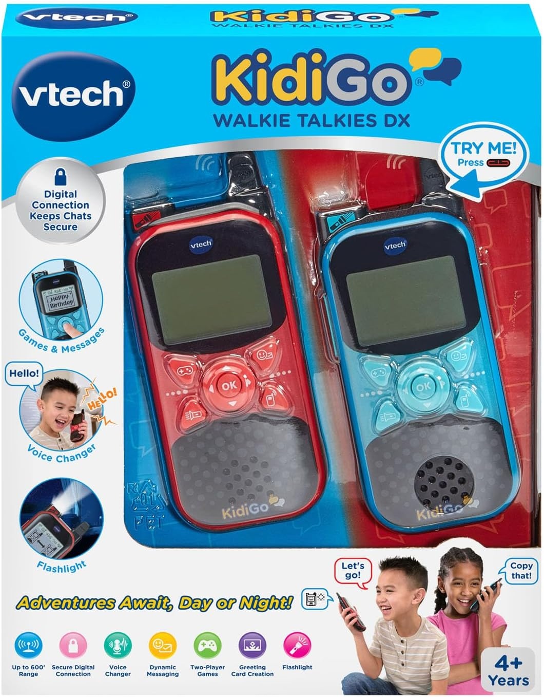 image:imageVTech KidiGo Walkie Talkies DX for Kids Ages 4 Years and up