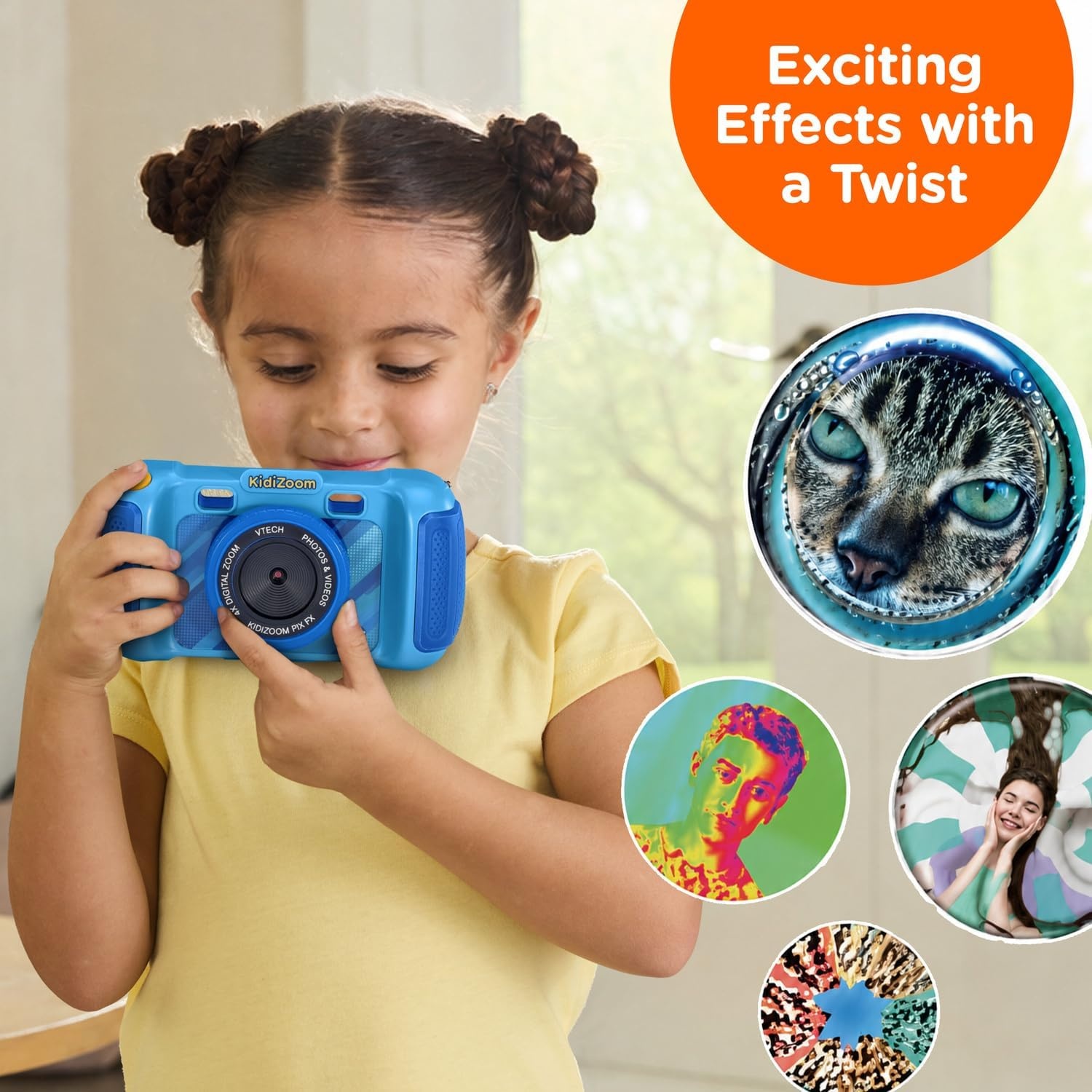 image:imageVTech KidiZoom Camera Pix FX with Rotatable Lens Effects PinkBlue