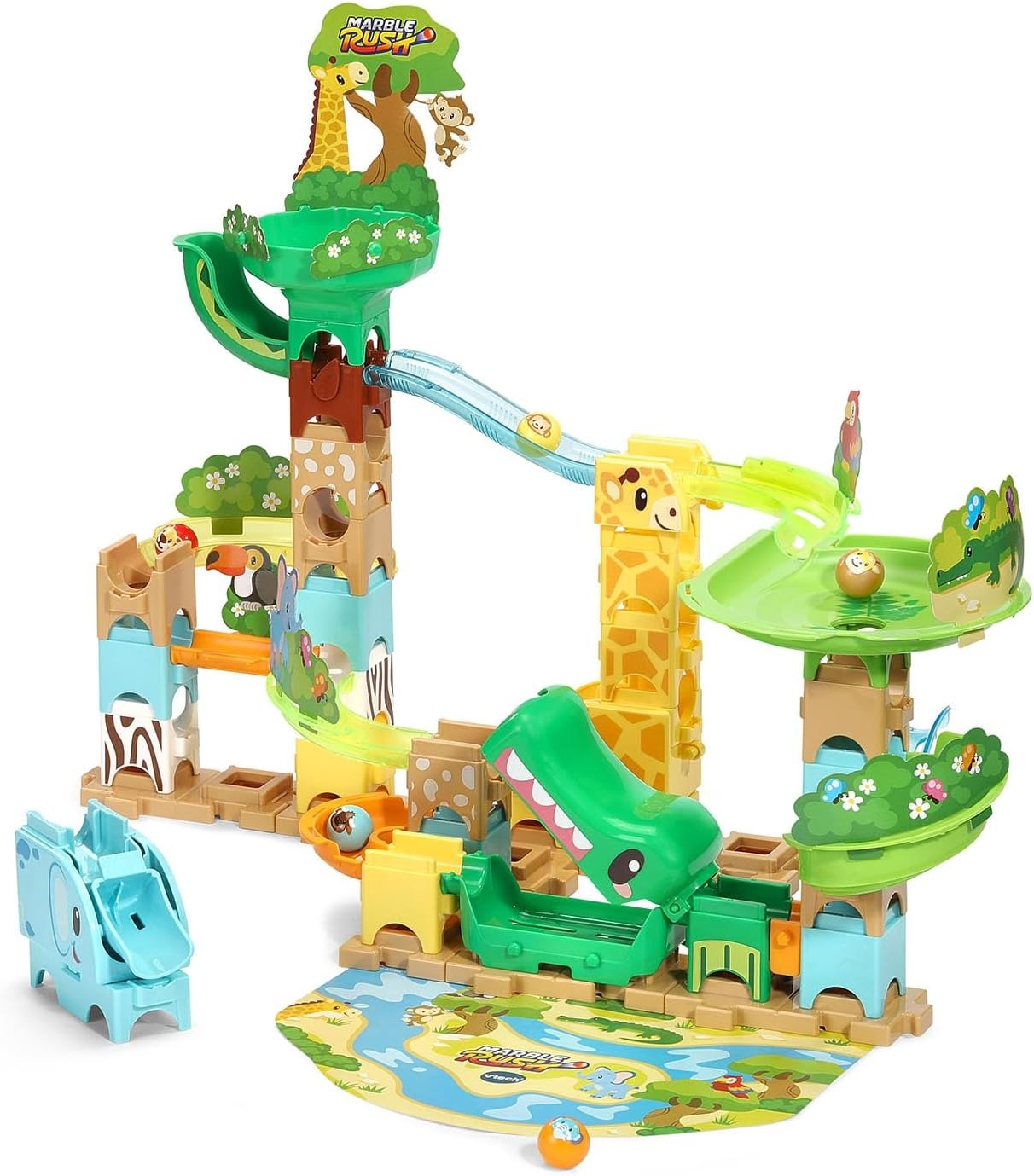 image:imageVTech Marble Rush Jungle Journey Set Preschool Marble Run Toy