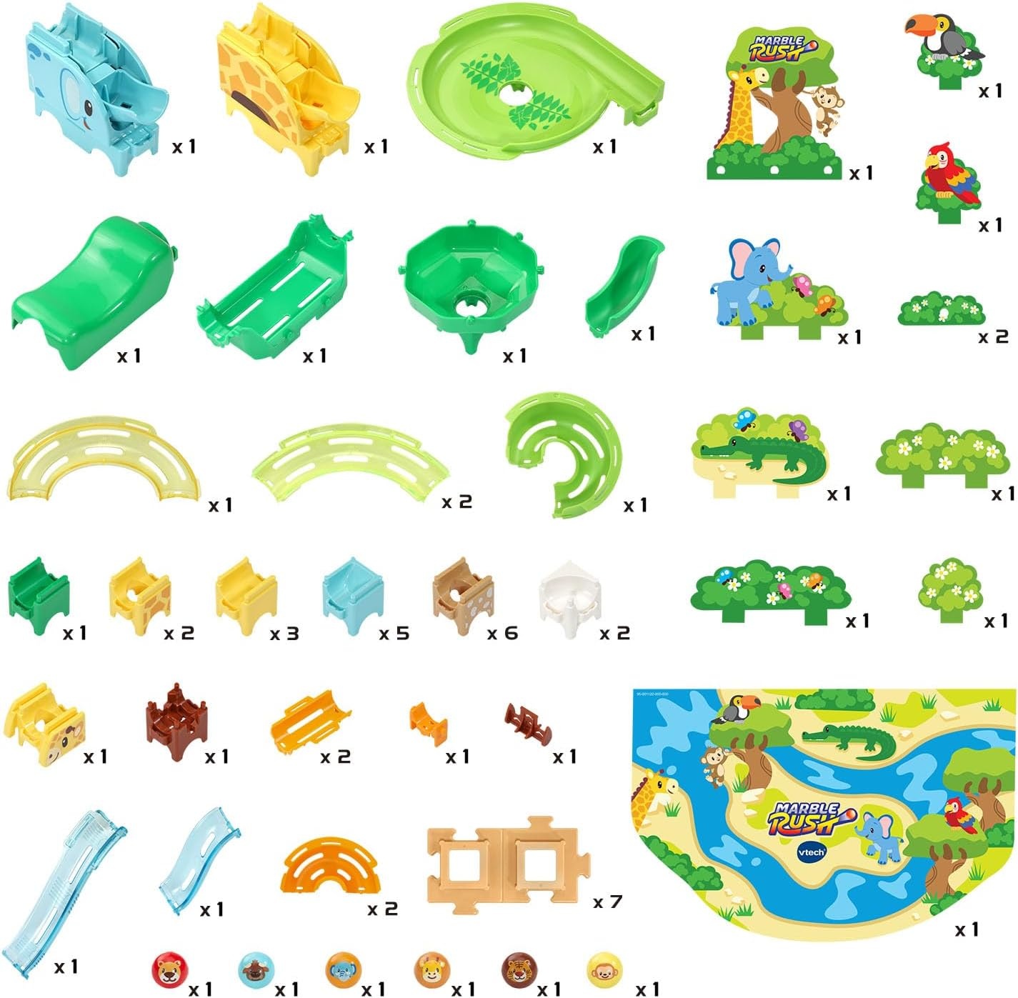 image:imageVTech Marble Rush Jungle Journey Set Preschool Marble Run Toy