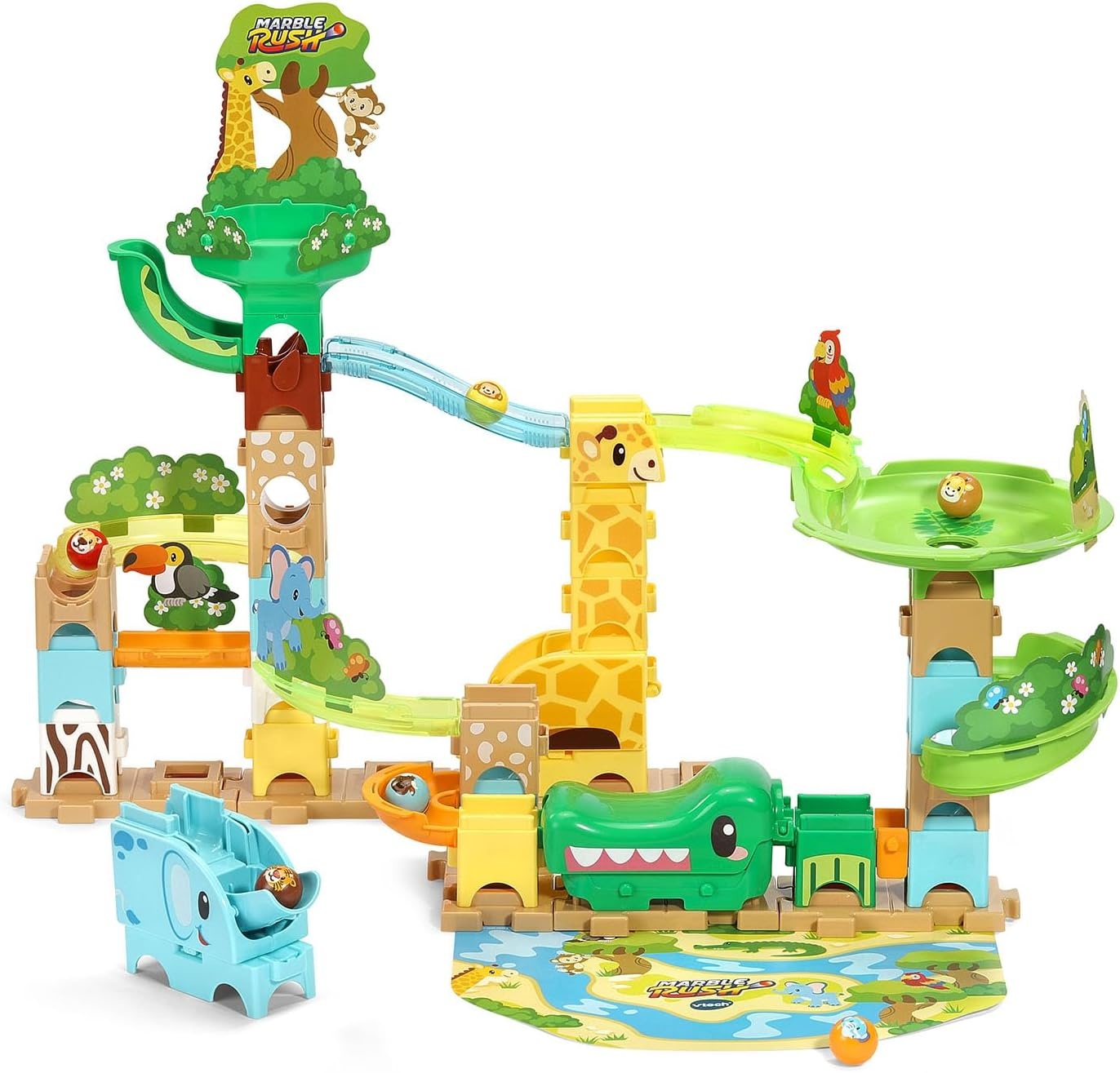 image:imageVTech Marble Rush Jungle Journey Set Preschool Marble Run Toy