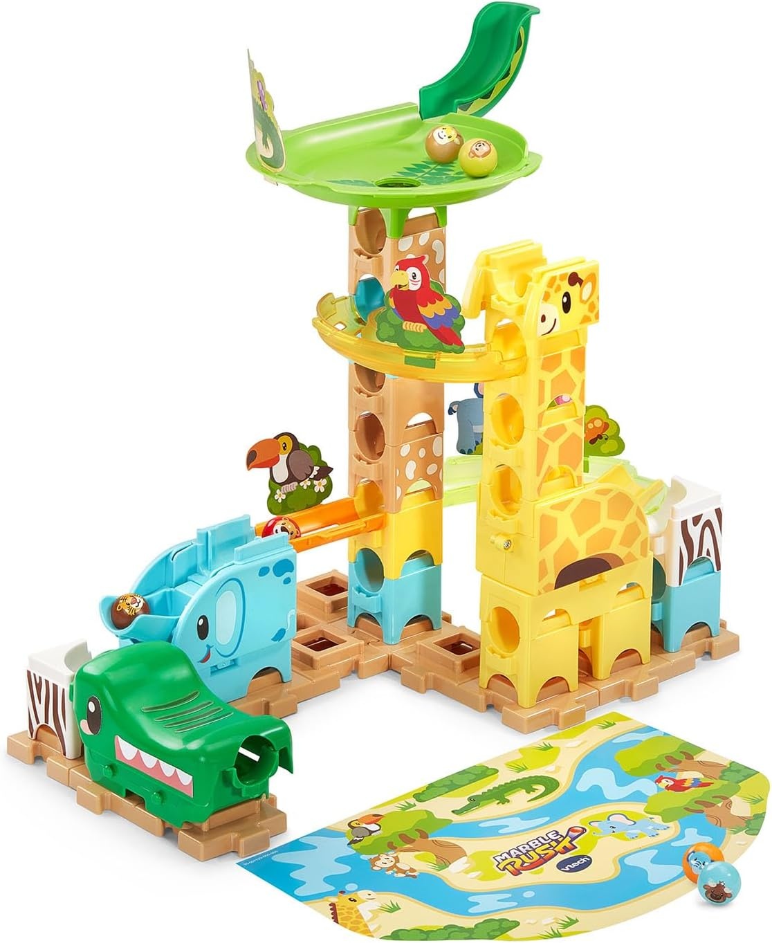 image:imageVTech Marble Rush Jungle Journey Set Preschool Marble Run Toy