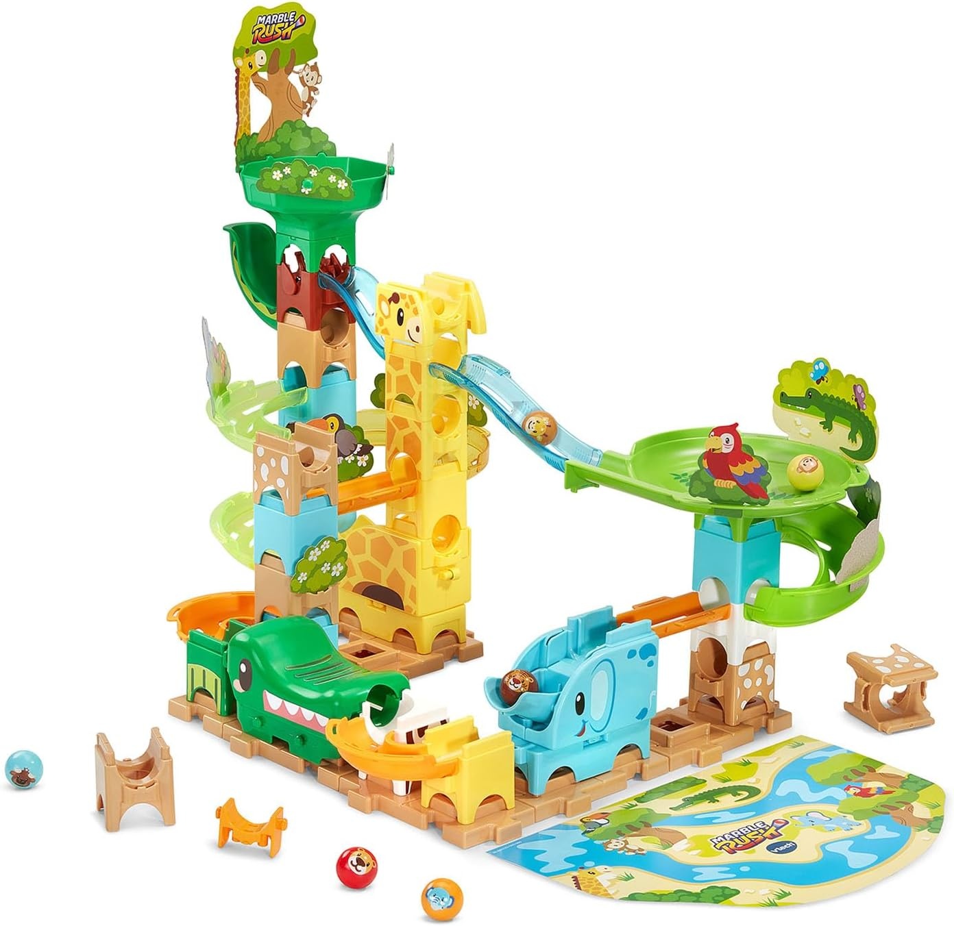 image:imageVTech Marble Rush Jungle Journey Set Preschool Marble Run Toy