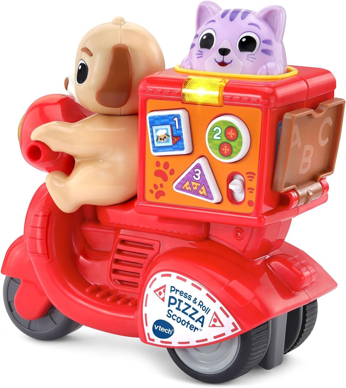 image:imageVTech Press and Roll Pizza Scooter with Puppy and Kitty