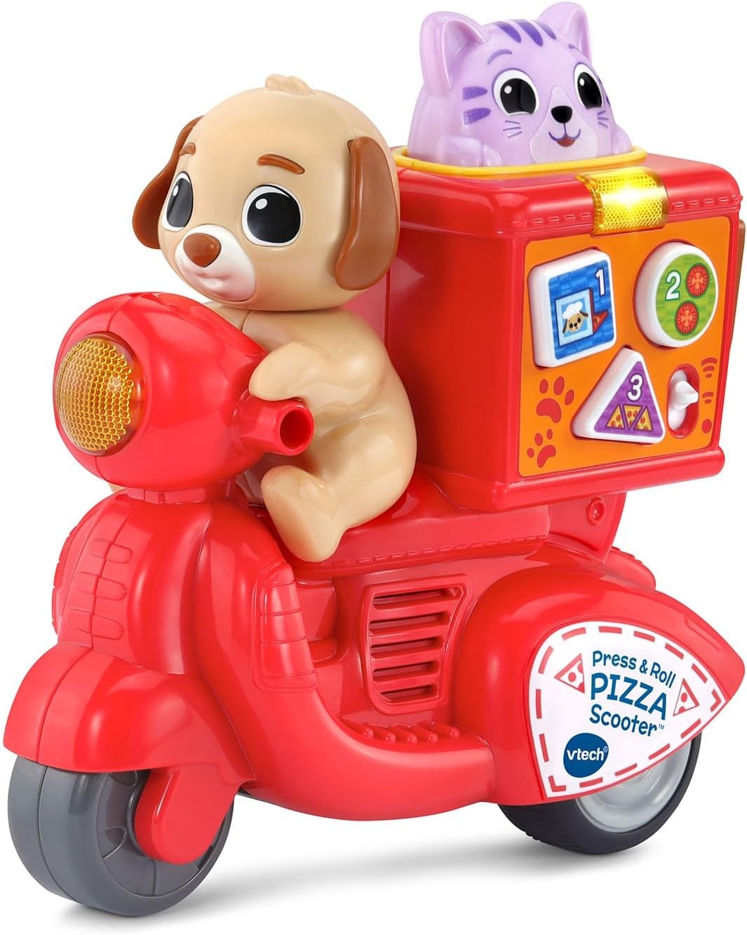 image:imageVTech Press and Roll Pizza Scooter with Puppy and Kitty