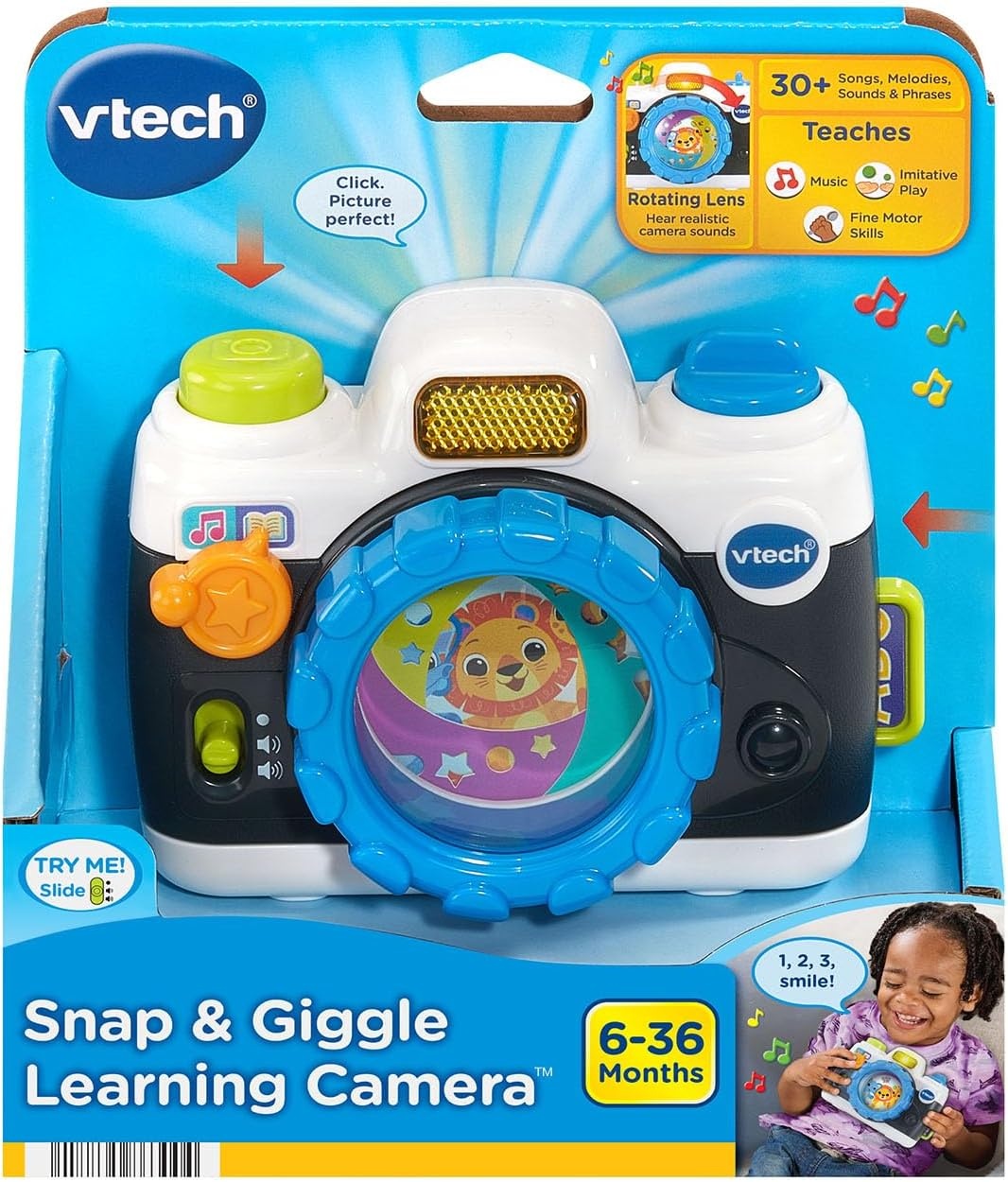 image:imageVTech Snap and Giggle Learning Toy Camera with Realistic Sounds PinkBlack