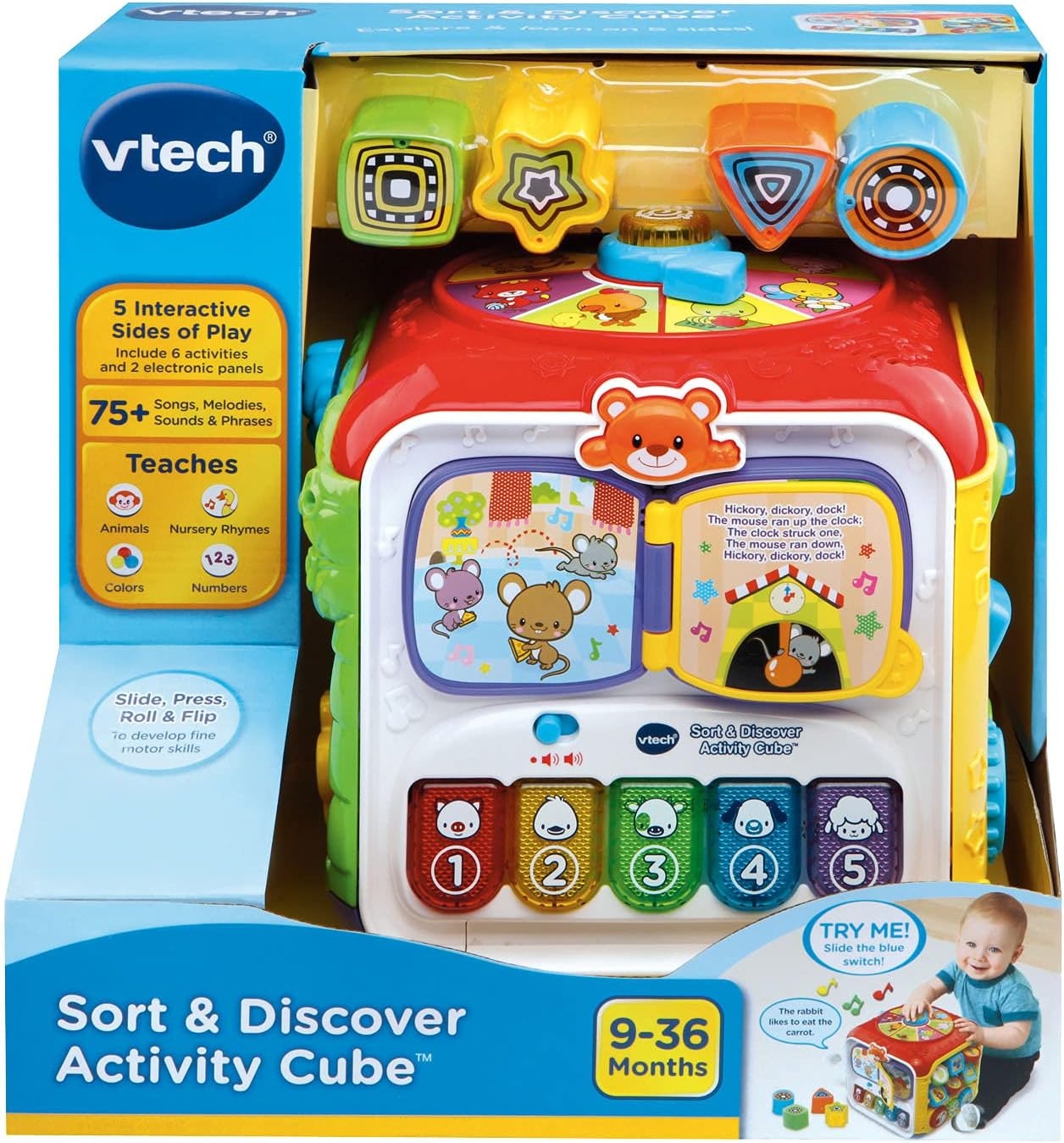 image:imageVTech Sort and Discover Activity Cube Frustration Free Packaging RedRed