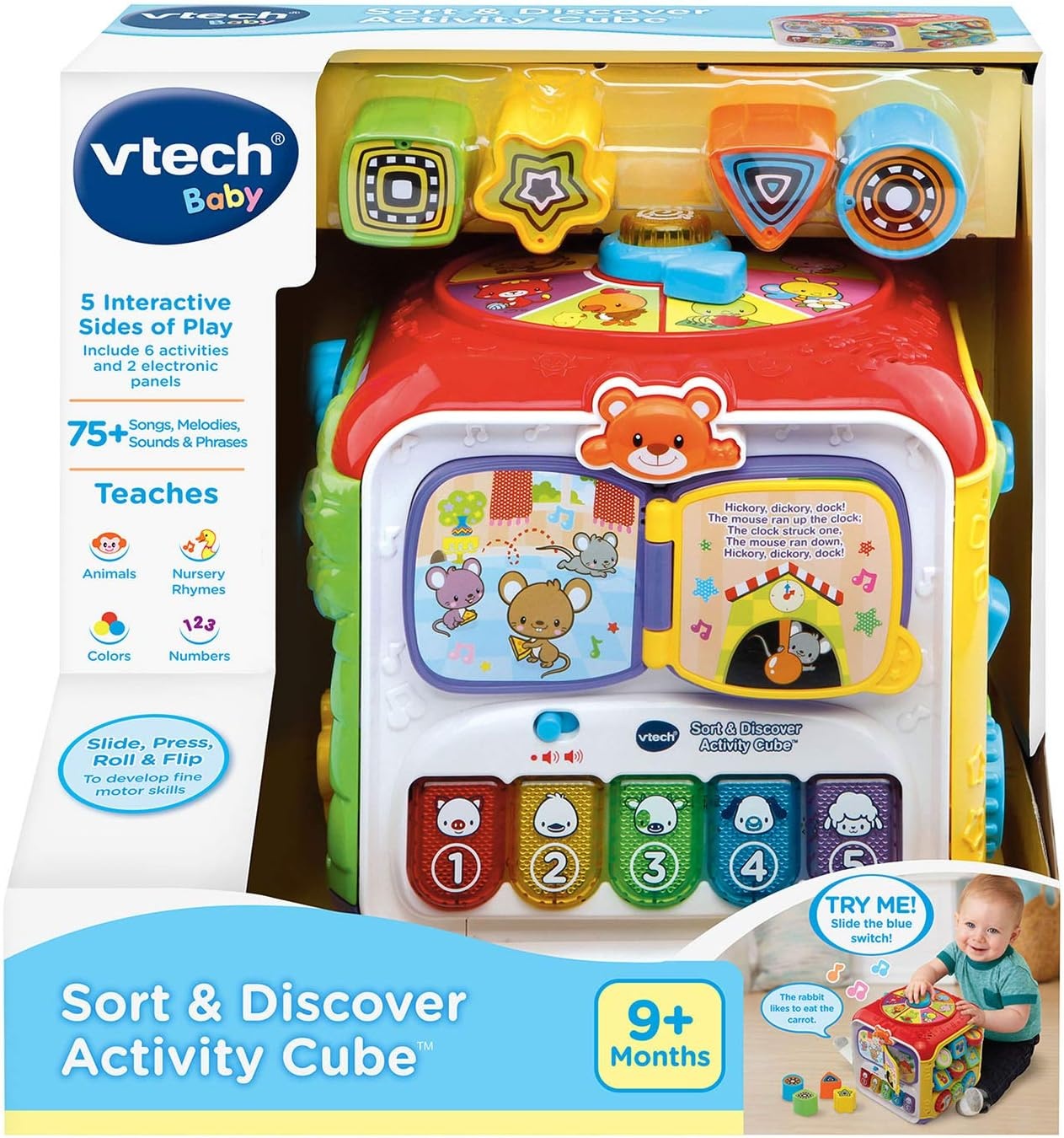image:imageVTech Sort and Discover Activity Cube Frustration Free Packaging RedRed