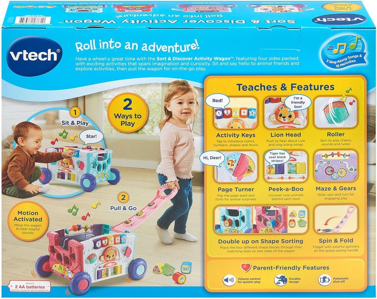 image:imageVTech Sort and Discover Activity Wagon for Toddlers PinkPink