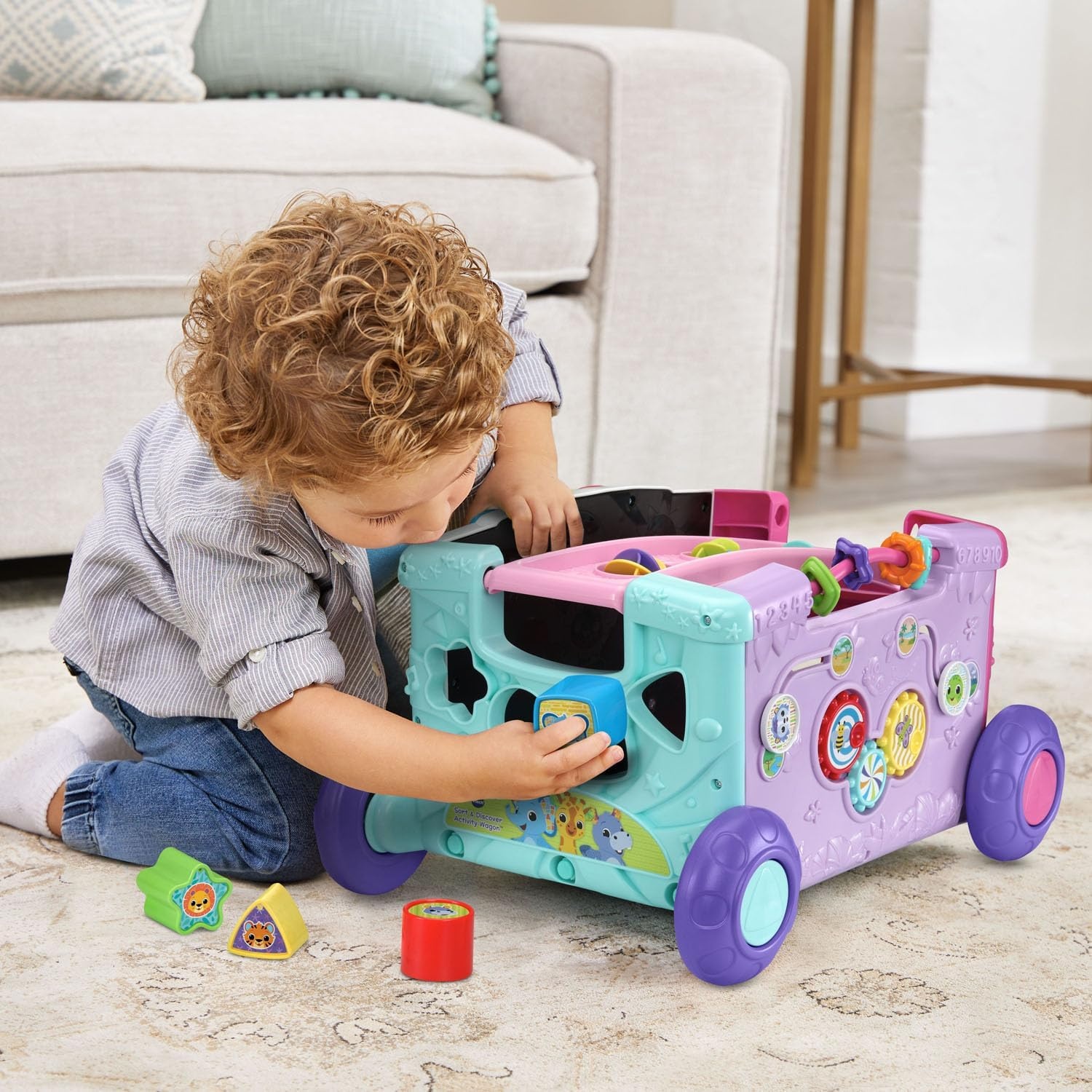 image:imageVTech Sort and Discover Activity Wagon for Toddlers PinkPink