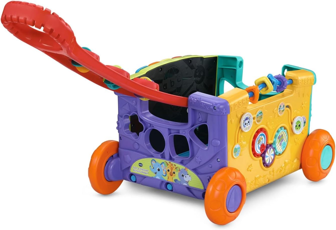 image:imageVTech Sort and Discover Activity Wagon for Toddlers PinkRed